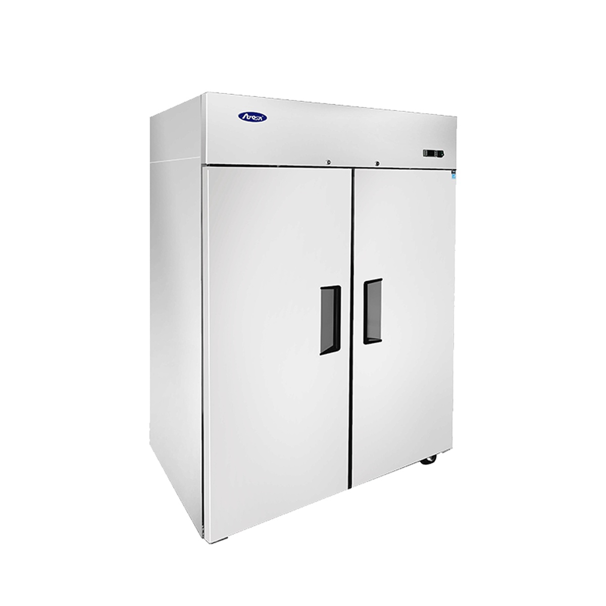 Angled front view of Atosa MBF8002GR reach-in freezer