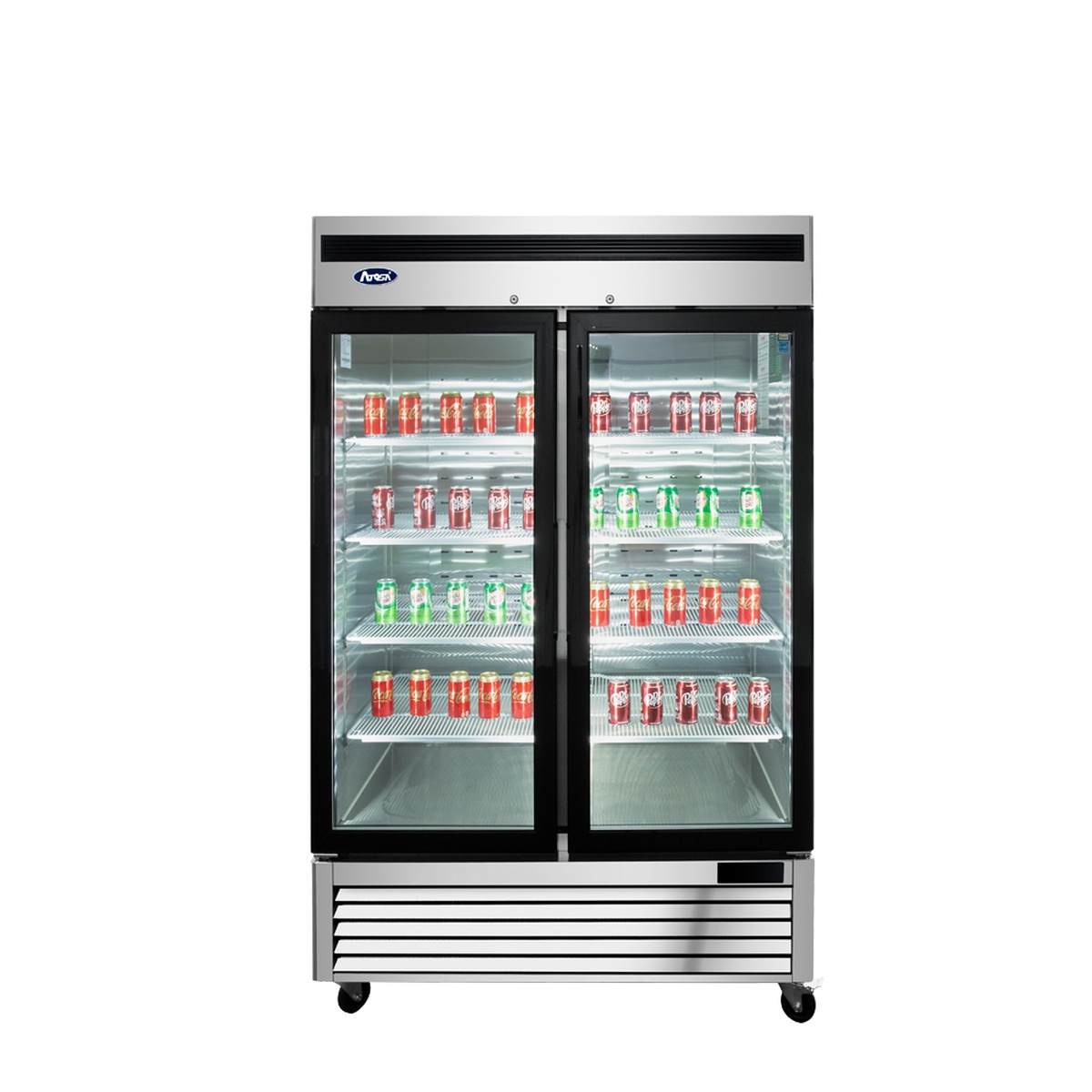 Atosa MCF8707GR two glass door merchandiser refrigerator front view