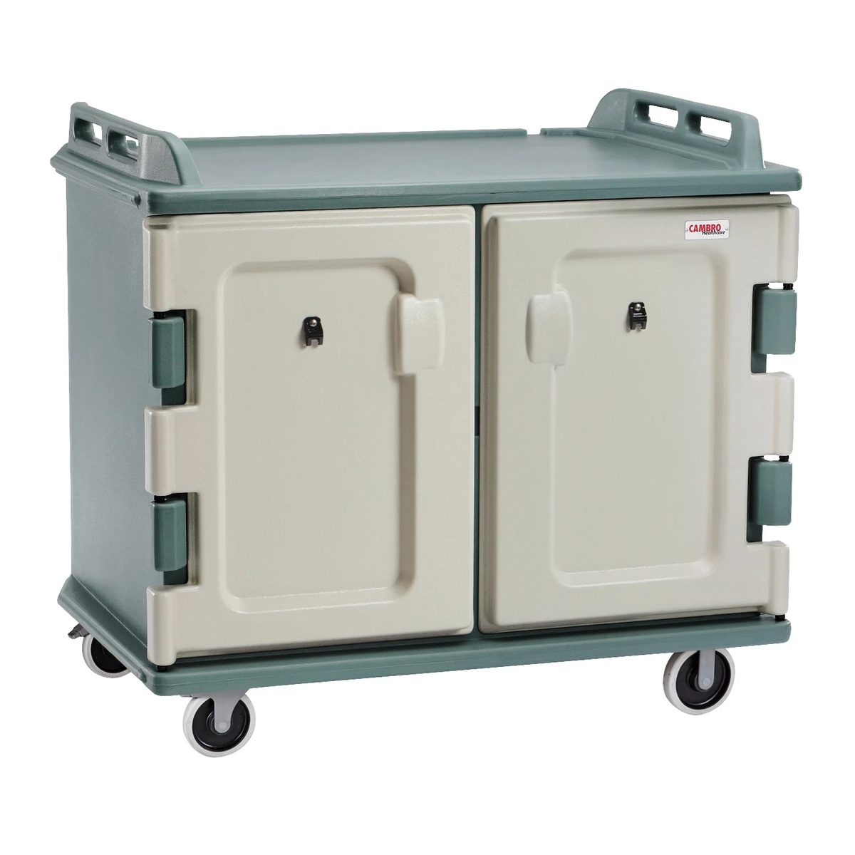 Cambro insulated meal delivery cart with dual front doors