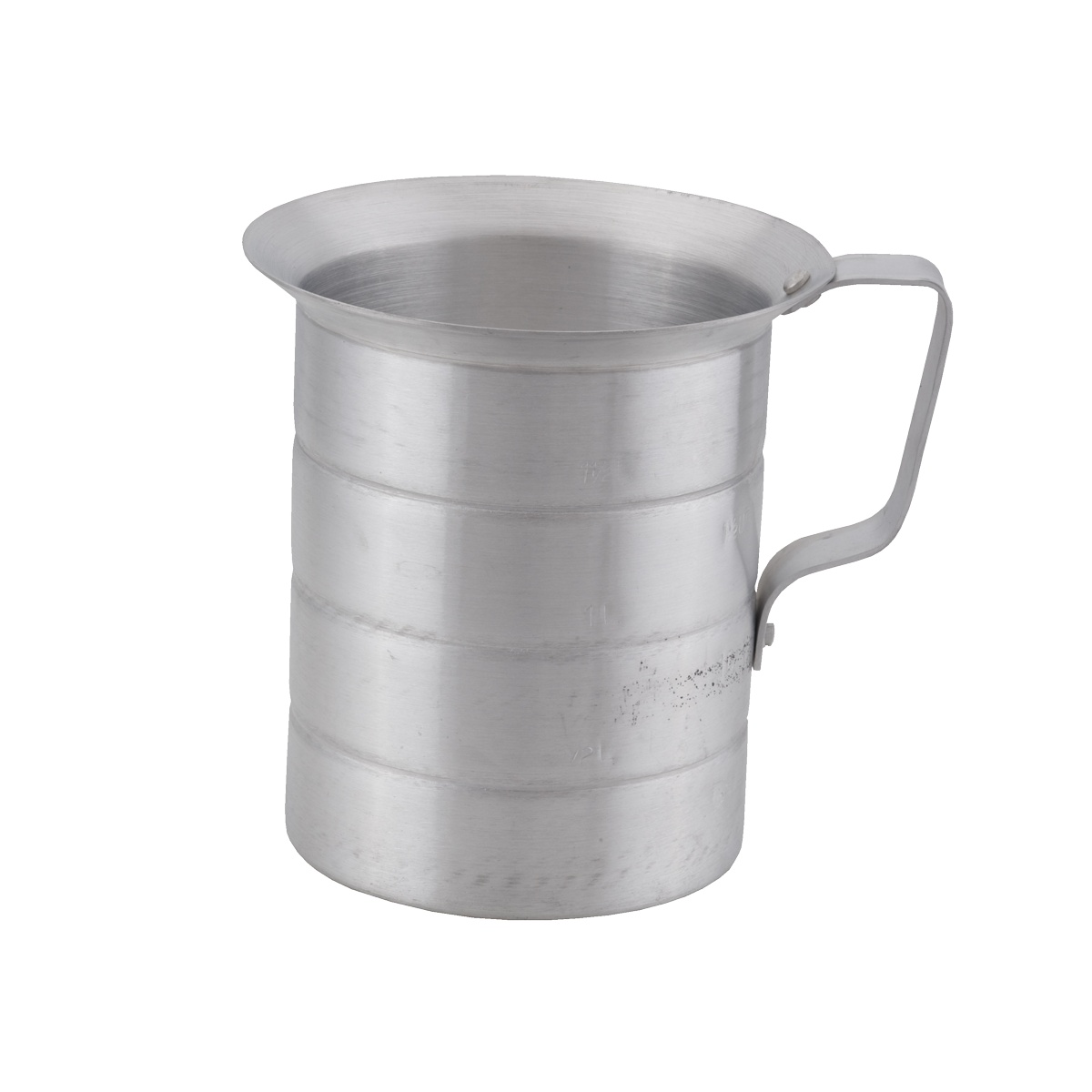 Libertyware MEA02 2-quart aluminum liquid measuring cup with side graduation markings and handle
