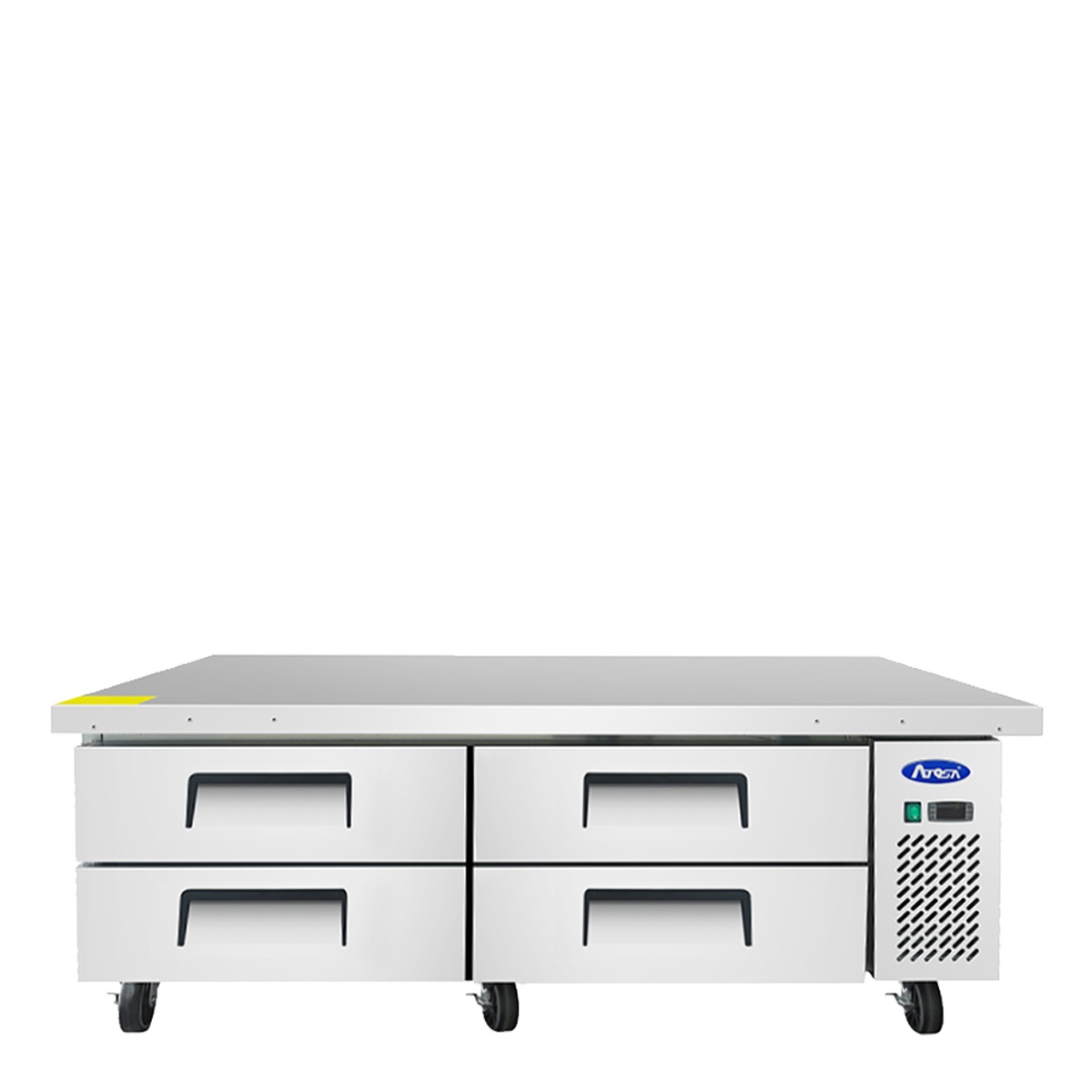 Front view of Atosa MGF8453GR refrigerated chef base with four drawers