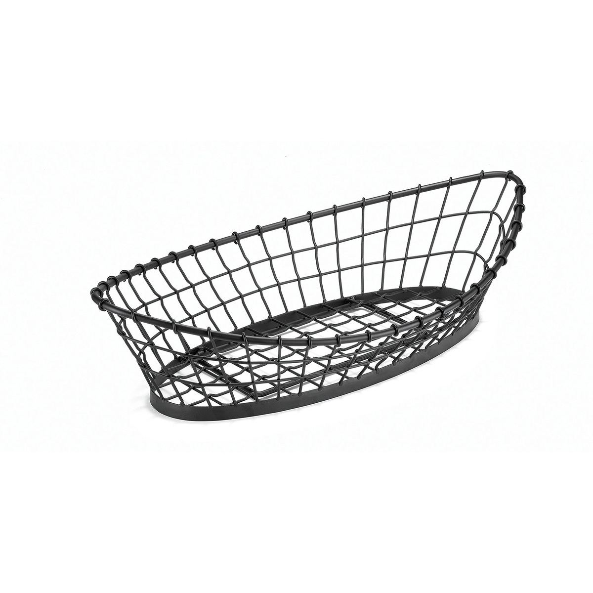 TableCraft Grand Master Collection oblong black wire basket