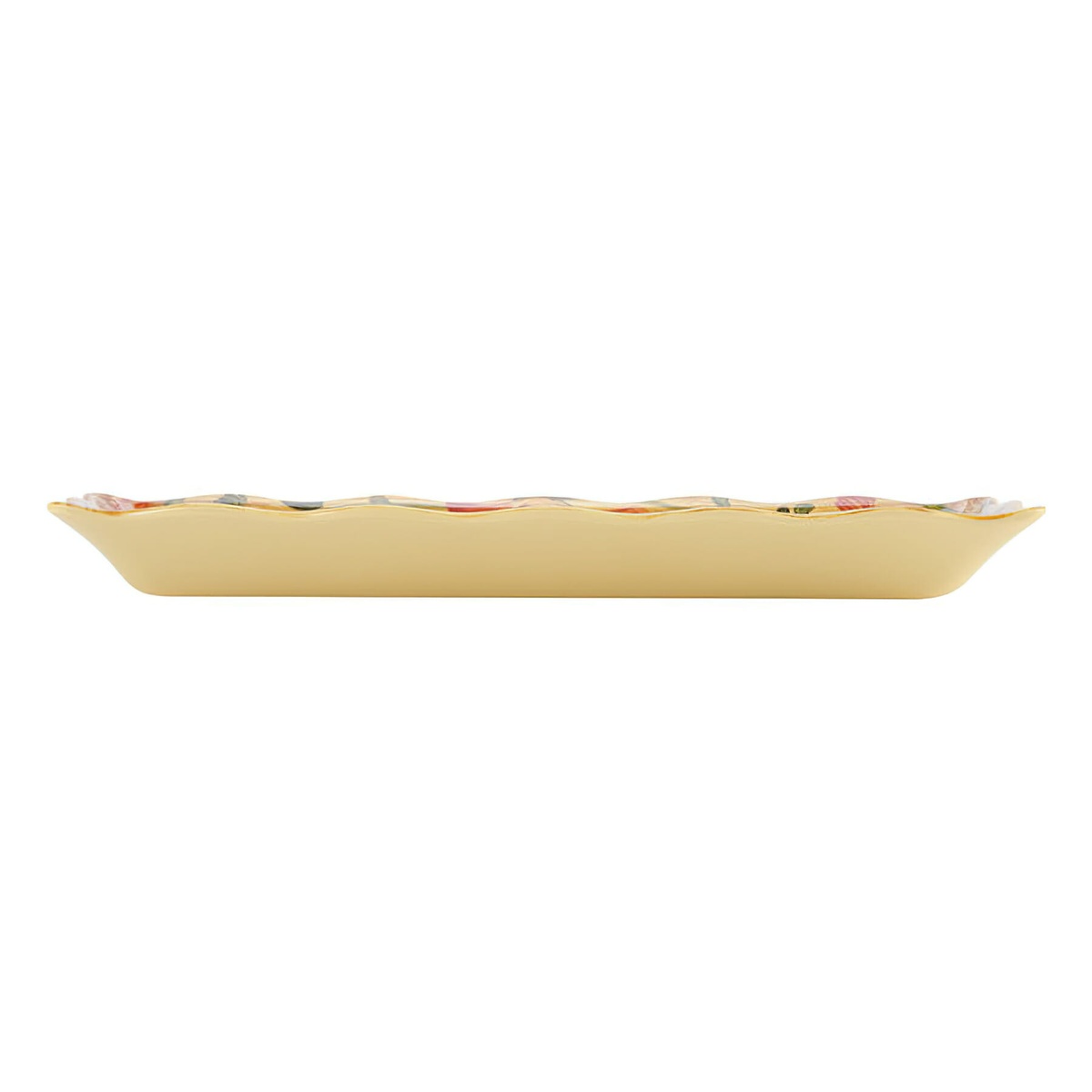 GET ML-88-VN Venetian melamine tray side profile view showing depth and scalloped rim