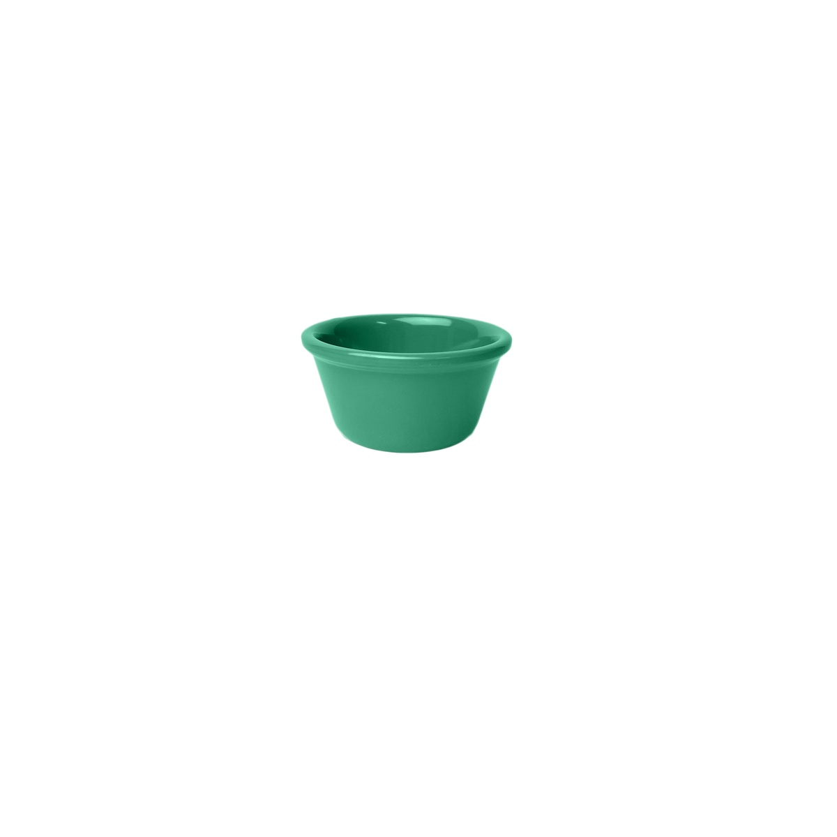 Thunder Group ML538GR1 green melamine ramekin, angled top view