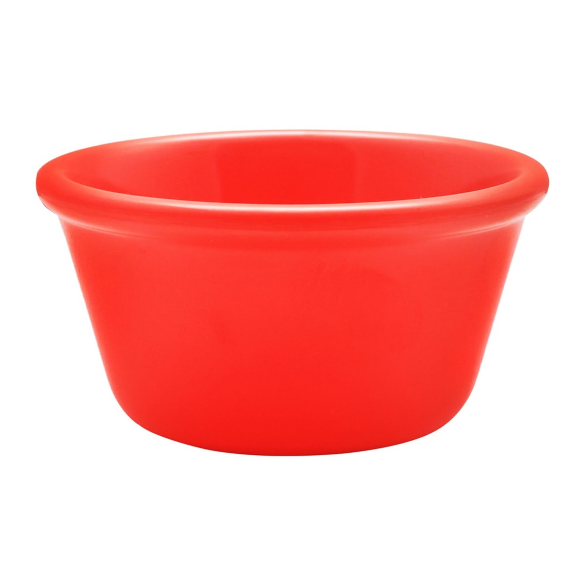 Thunder Group ML538RD1 4 oz orange smooth melamine ramekin, round with rolled rim