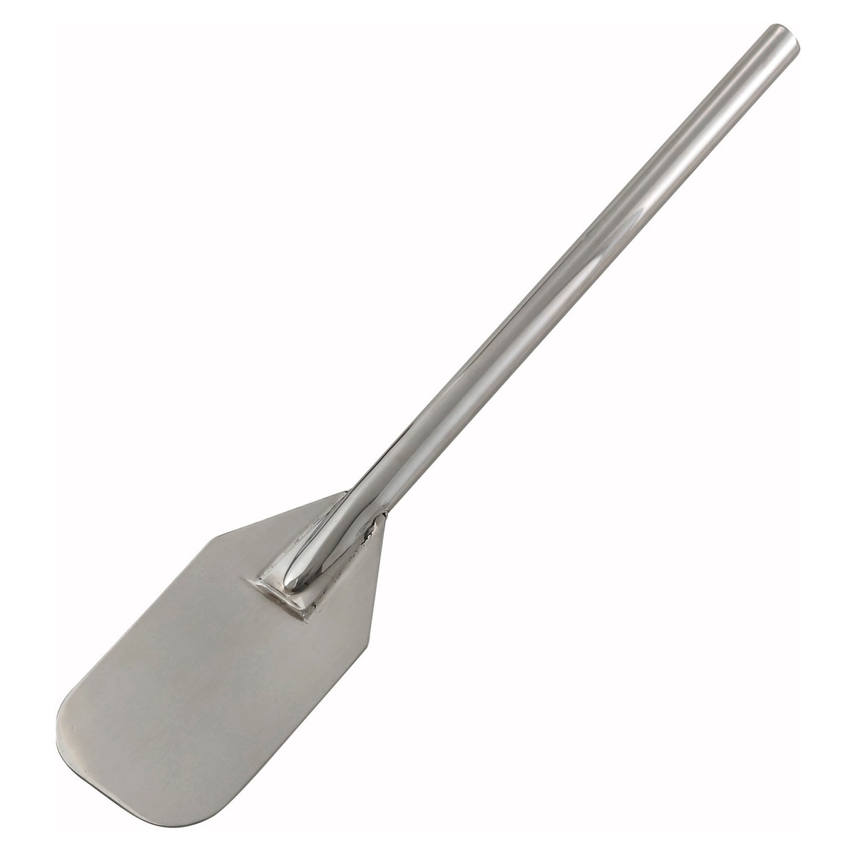 Winco MPD-24 24-inch stainless steel mixing paddle with contoured blade and tubular handle