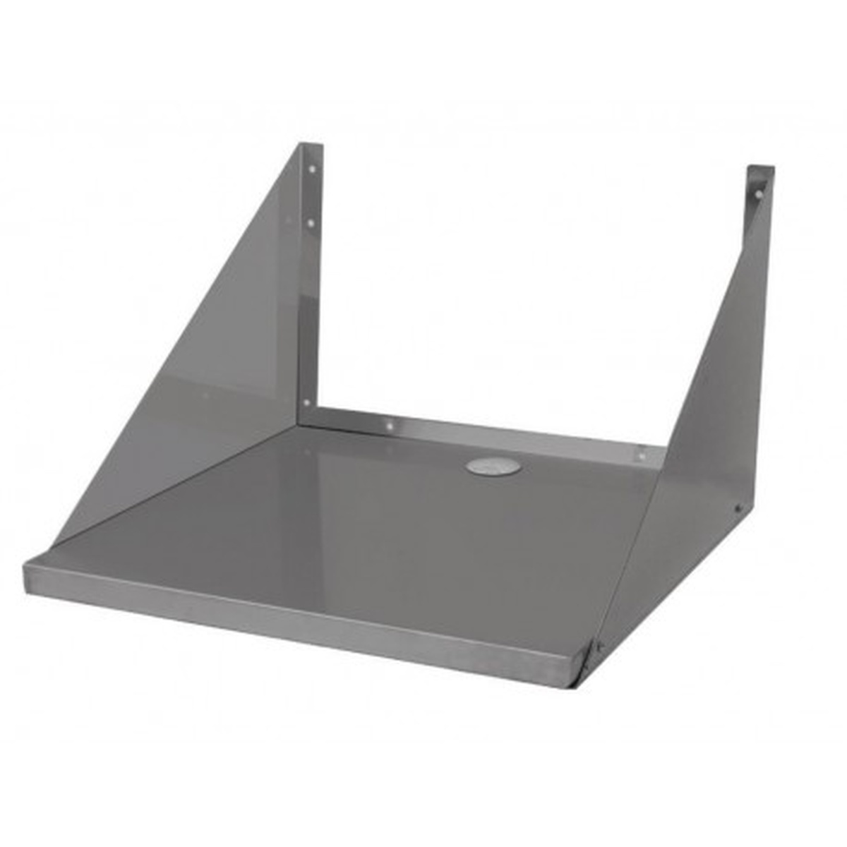 GSW USA MS-1818 stainless steel wall mount microwave oven shelf with side support brackets