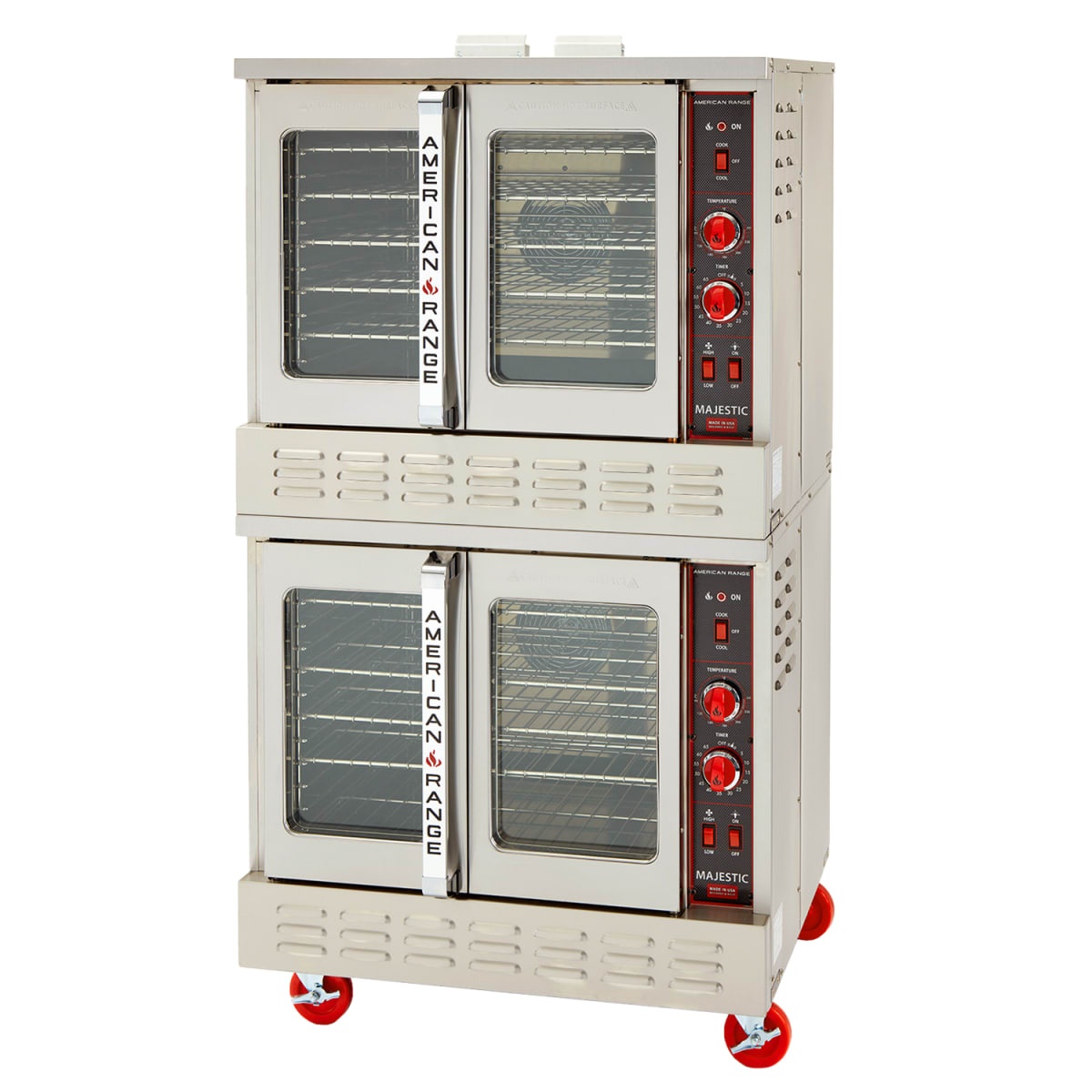 American Range MSD-2GG double deck gas convection oven with glass doors
