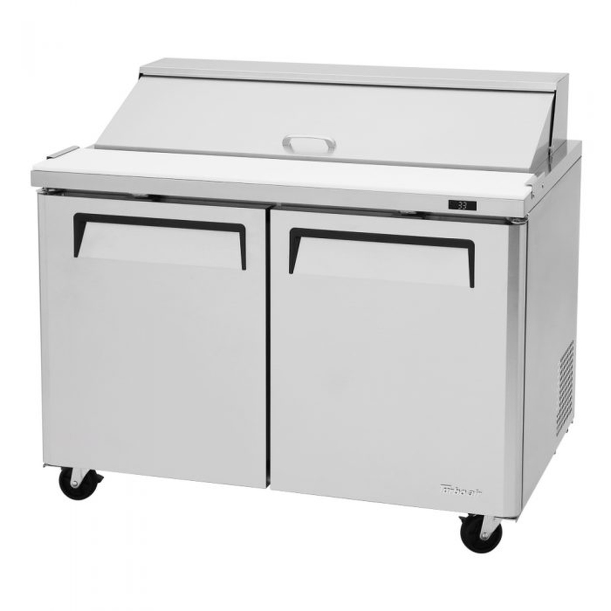 Turbo Air MST-48-N prep table with insulated pan cover closed
