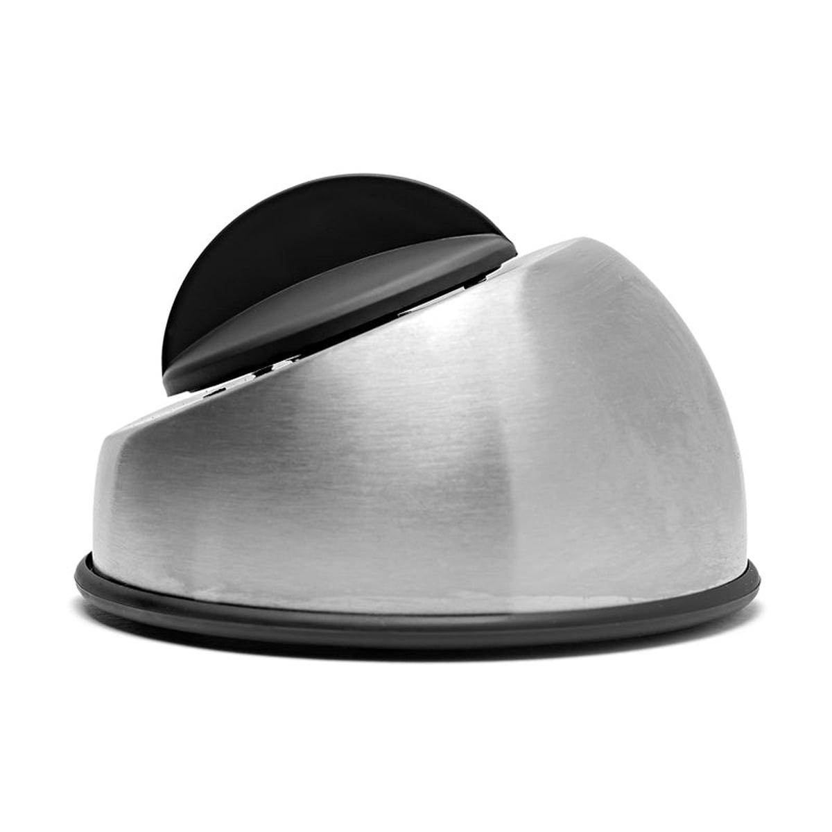 CDN MT1 timer side profile showing brushed stainless steel dome body and black non-skid base