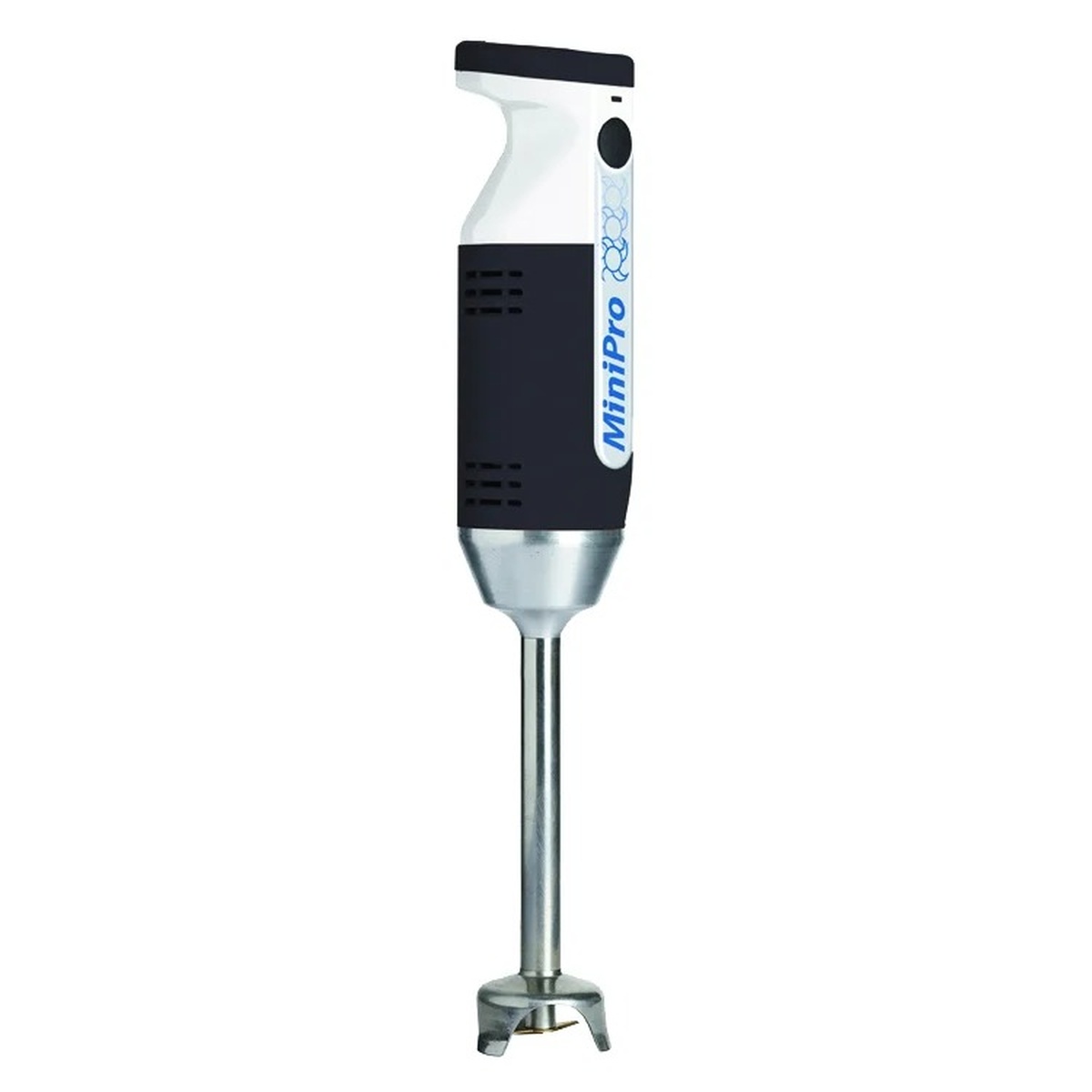 Dynamic MiniPro immersion blender with detachable stainless steel shaft and titanium-plated blade