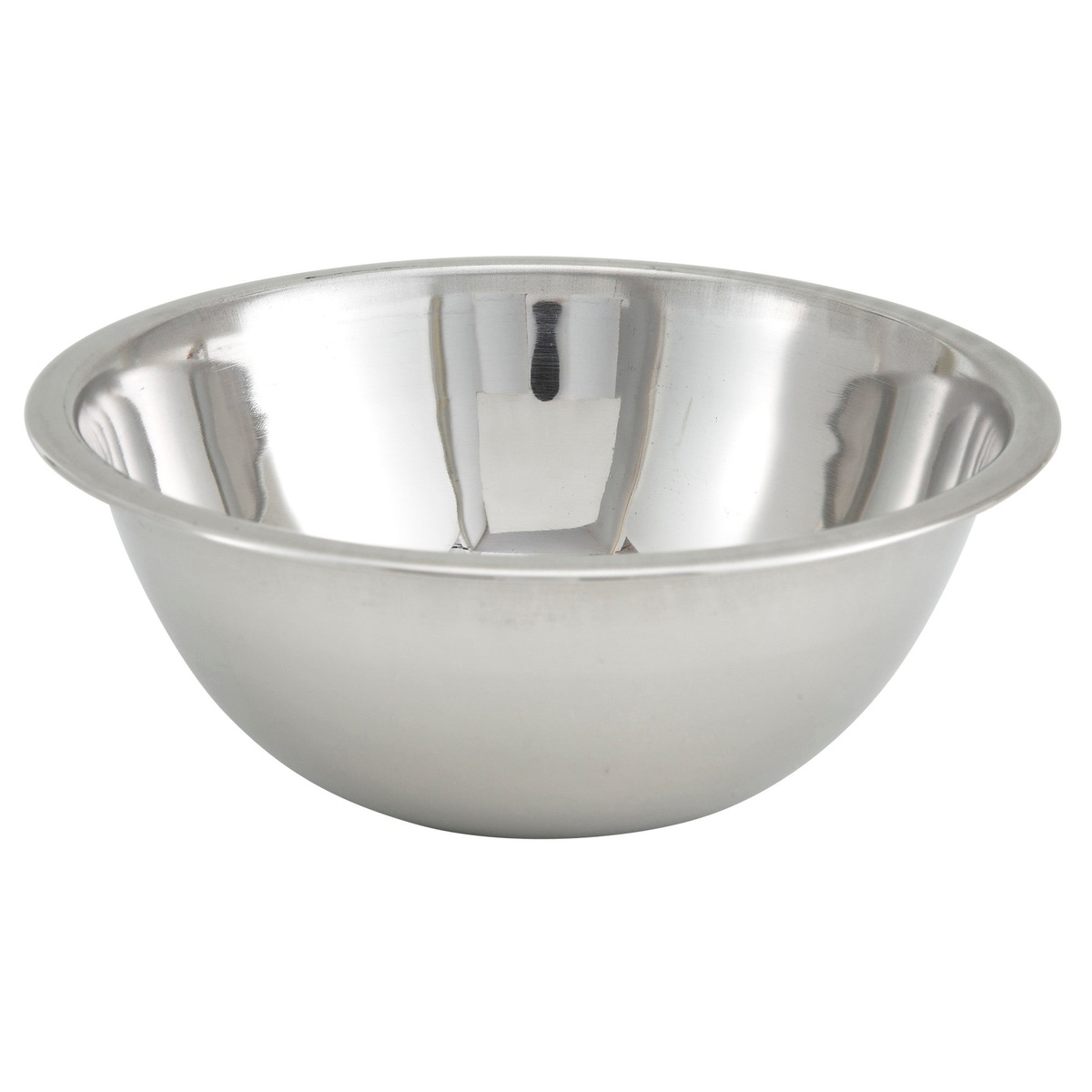 Winco MXB-150Q 1.5-quart stainless steel economy mixing bowl with reinforced wide rim