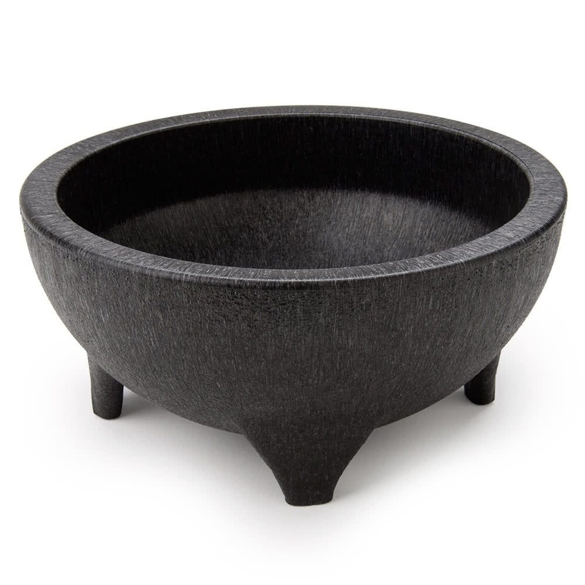 HS Inc. NHS1021-CH charcoal polypropylene molcajete super, full product view on white background