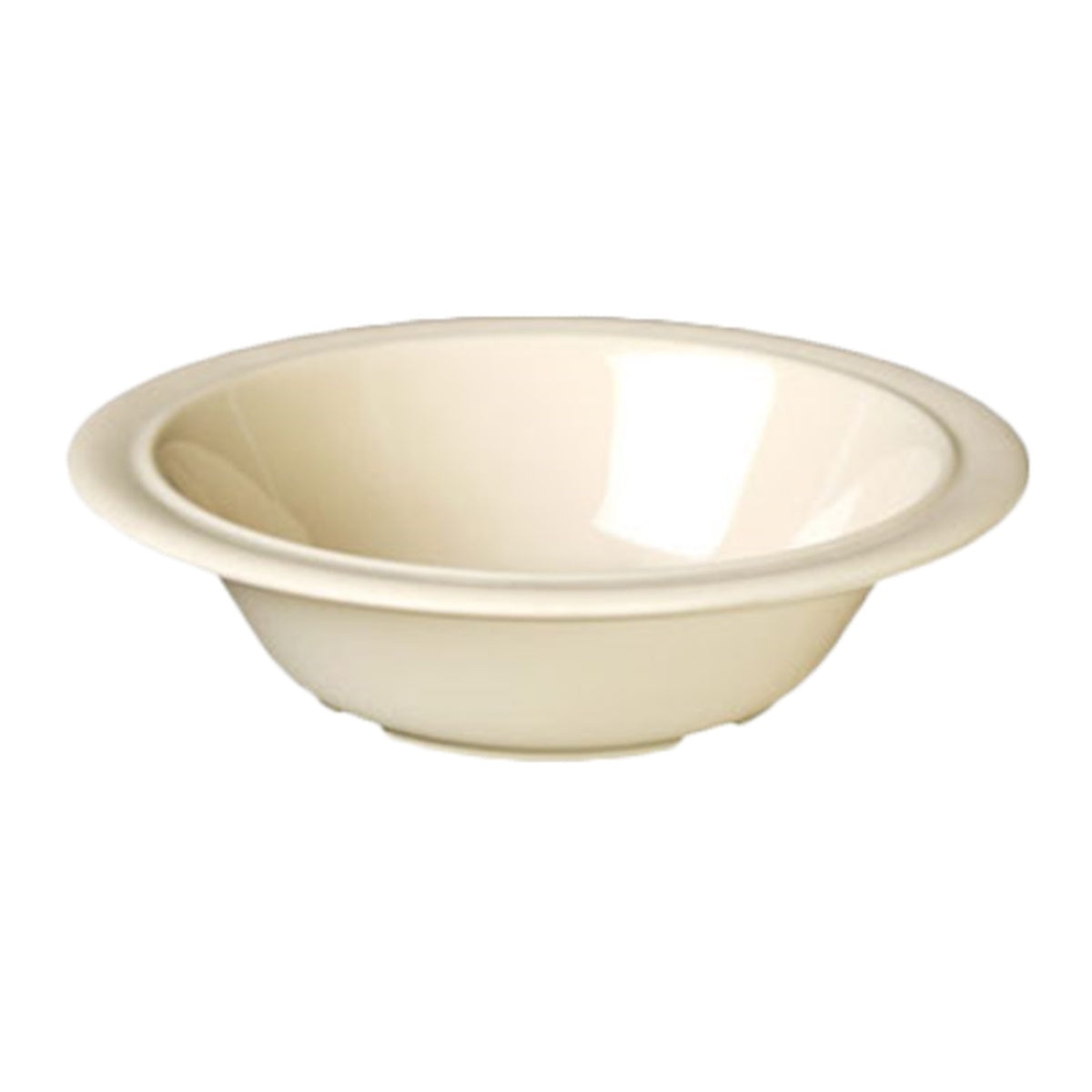Thunder Group NS307T NuStone tan melamine bowl side profile showing rim detail and depth