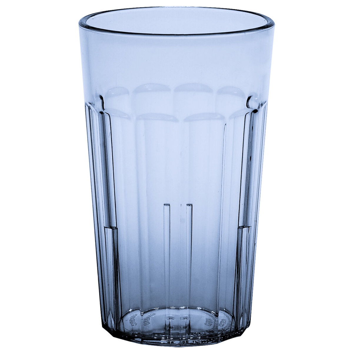 Cambro NT10401 Newport 10 oz. Slate Blue SAN Plastic Tumbler with fluted side walls