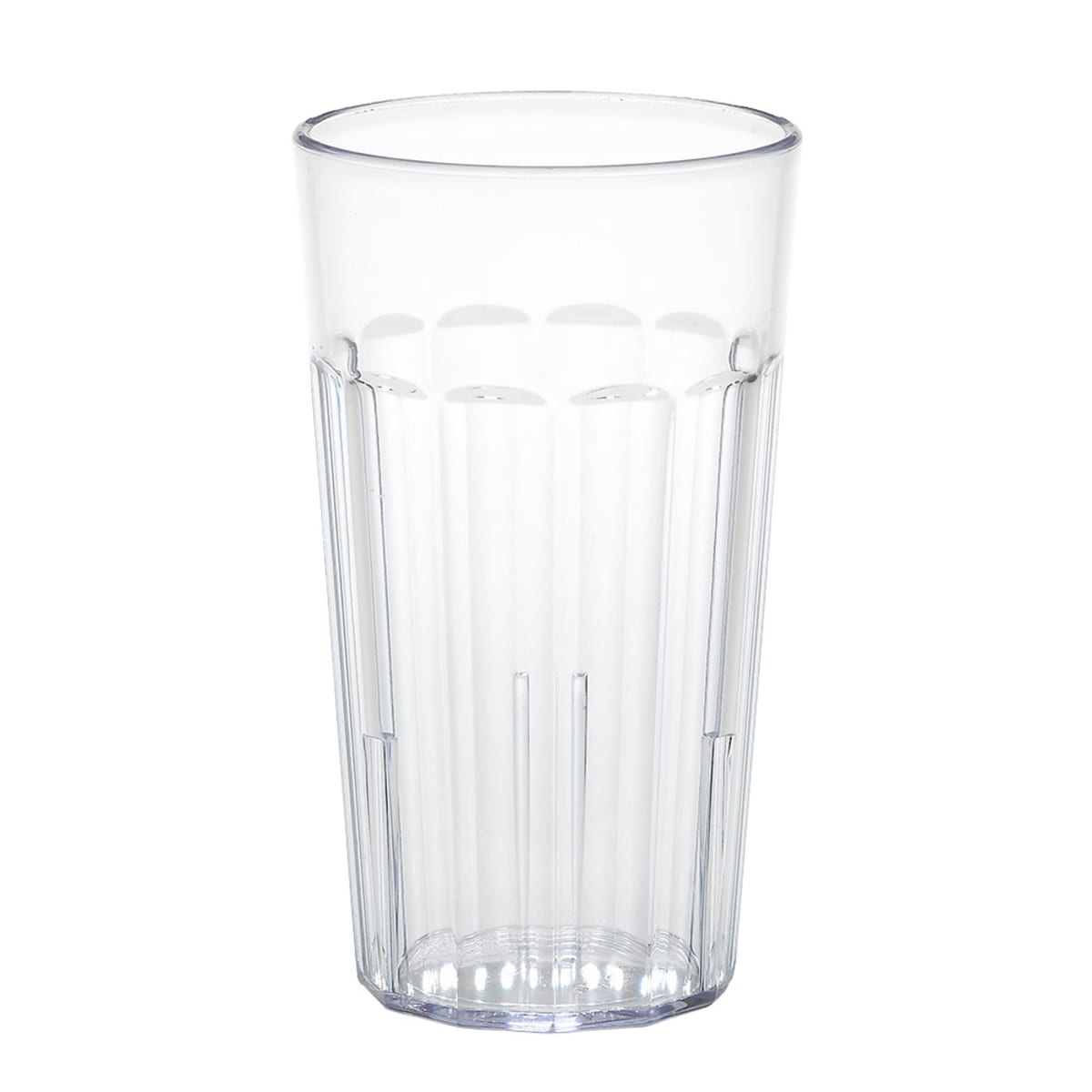 Cambro NT12152 Newport 12.6 oz clear fluted SAN plastic tumbler