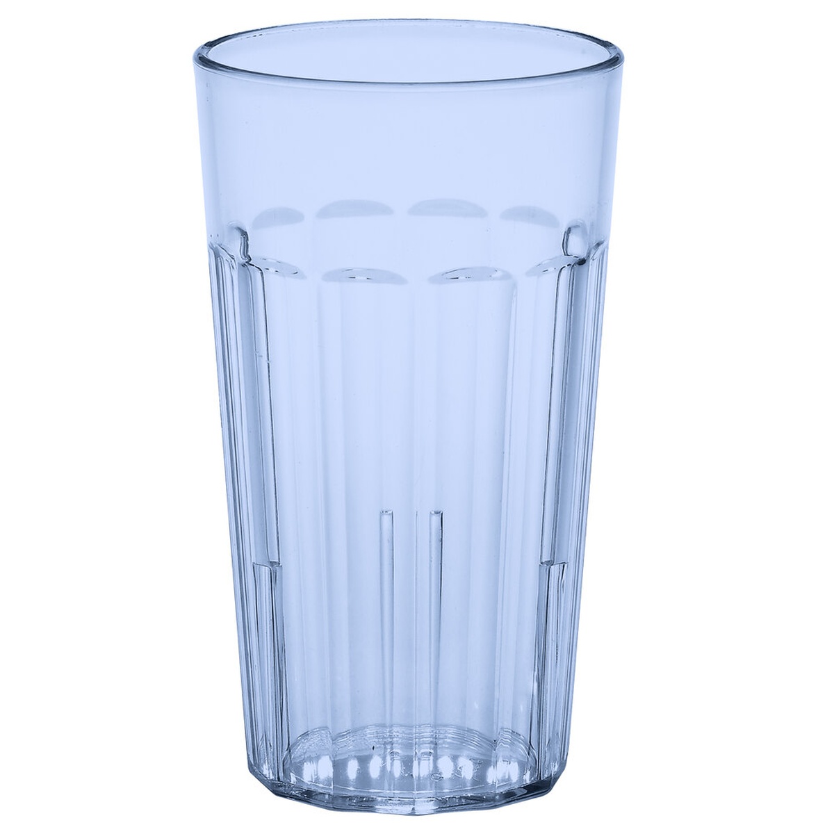 Cambro NT12401 Newport 12.6 oz. slate blue fluted SAN plastic tumbler on white background