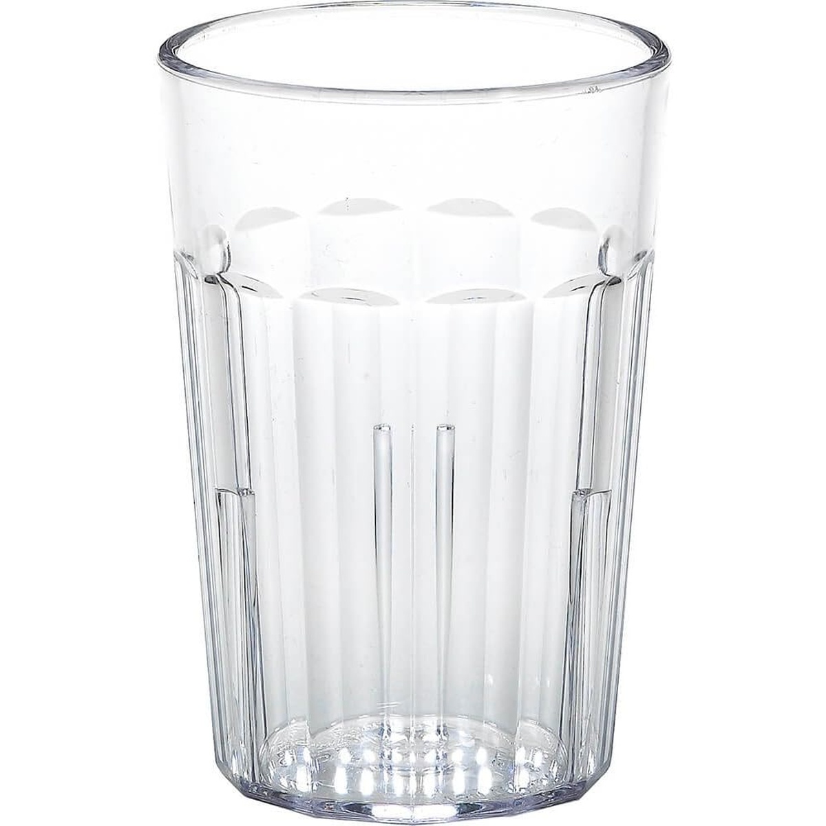 Cambro NT5152 clear fluted SAN plastic Newport tumbler, 6.4 oz