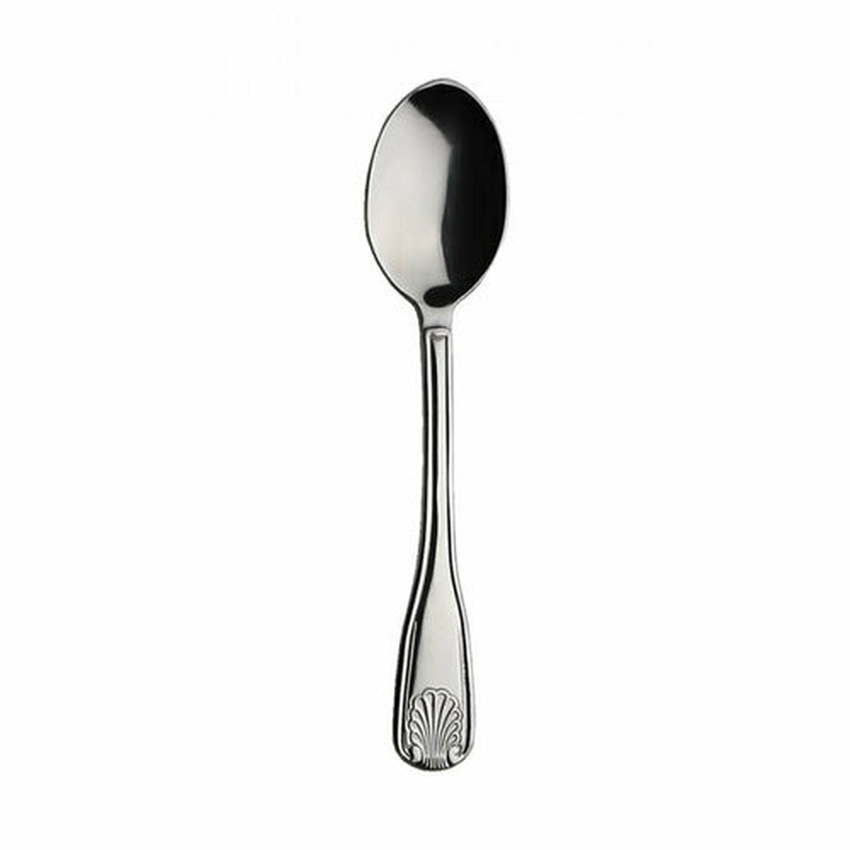 Libertyware OCN8 Oceans A.D. Spoon in 18/0 stainless steel with mirror polish and shell handle detail