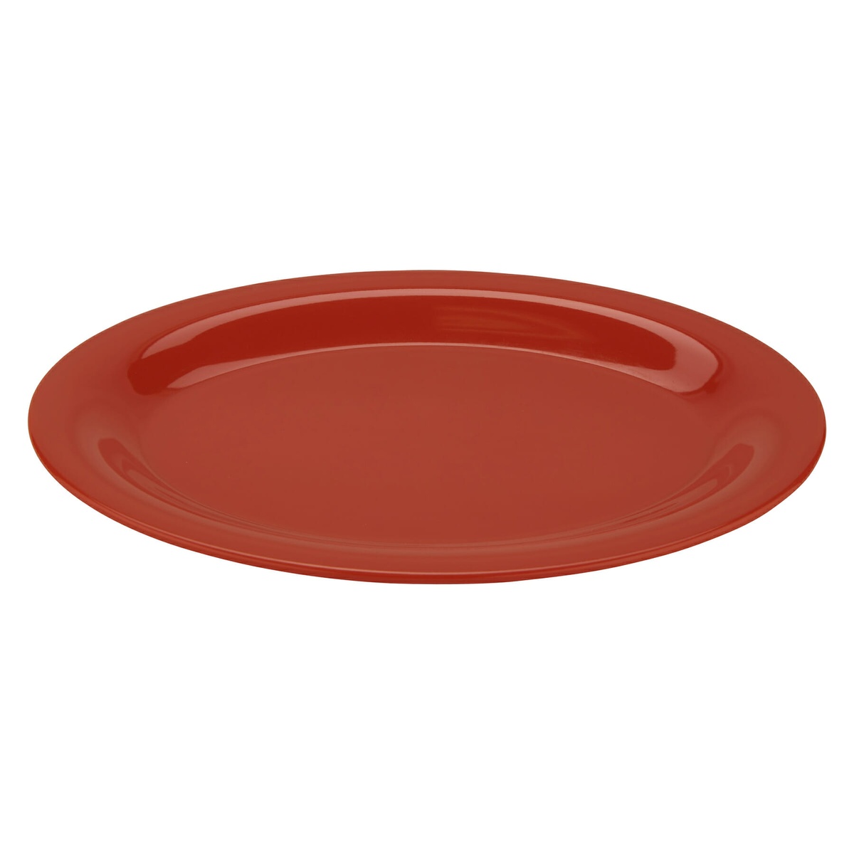 G.E.T. Enterprises Diamond Mardi Gras 12 x 9 inch oval melamine platter, angled side view showing glossy finish