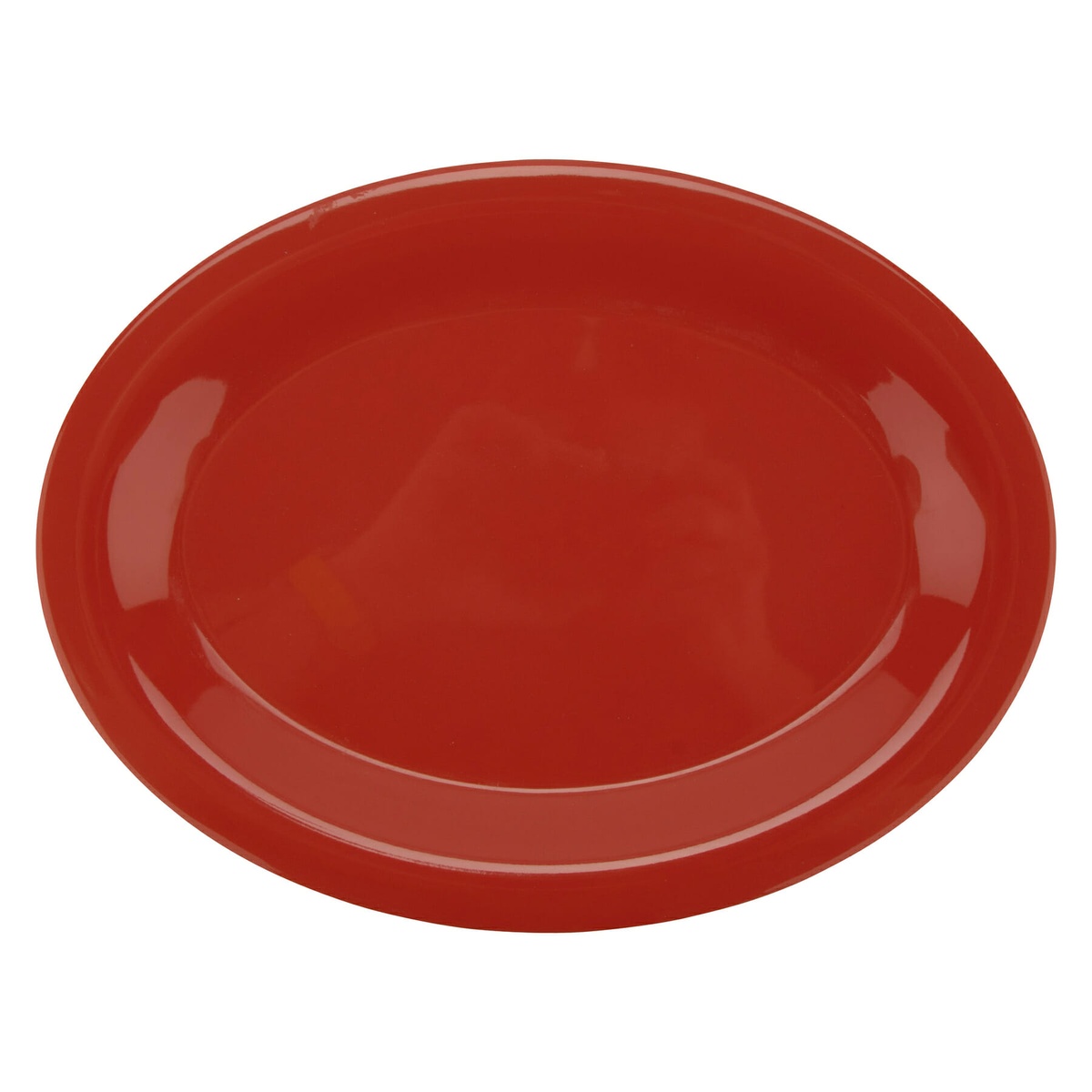 G.E.T. Enterprises Diamond Mardi Gras oval melamine platter, top-down view showing interior well and wide rim