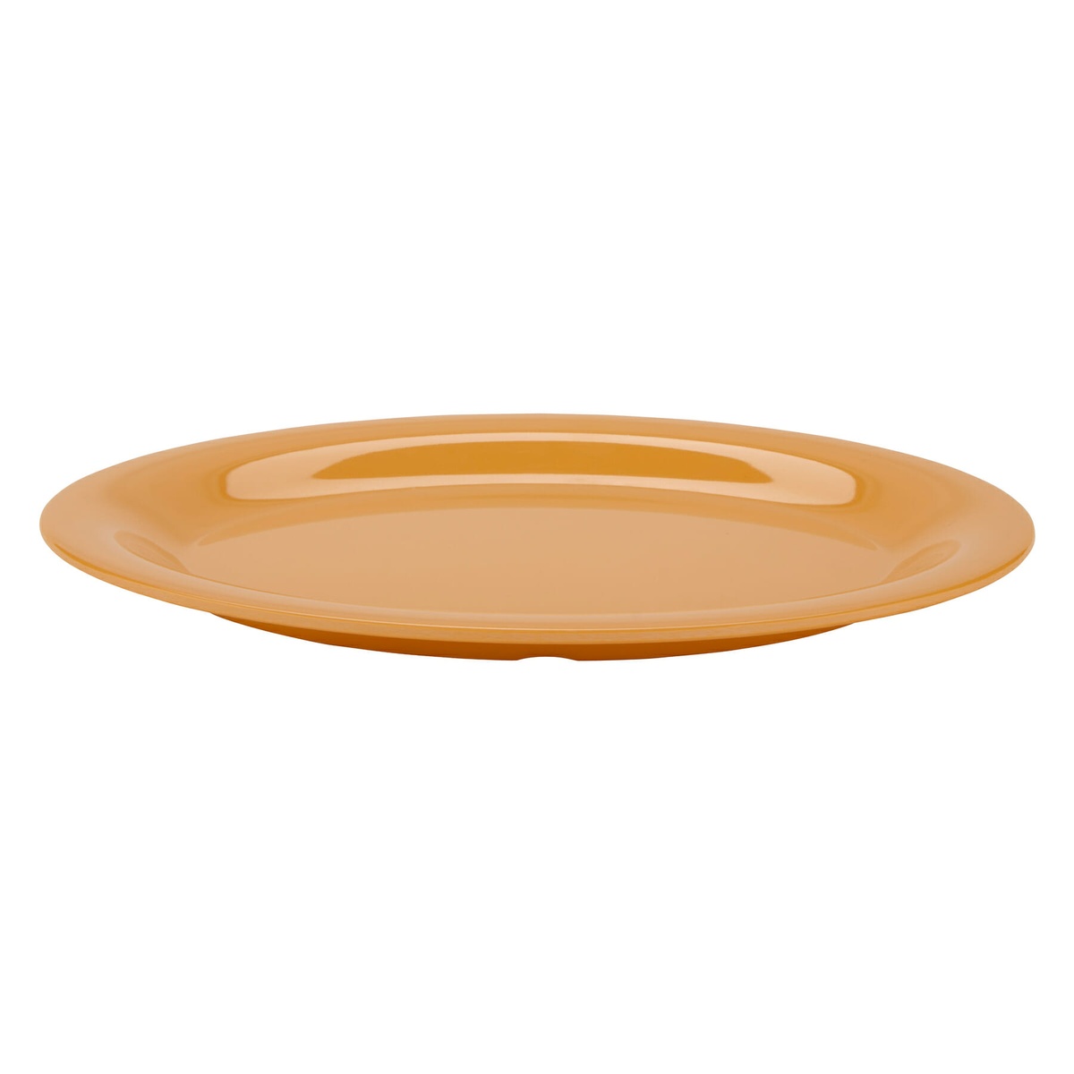 GET Enterprises OP-120-TY tropical yellow oval melamine platter, low side profile showing slim depth and wide rim