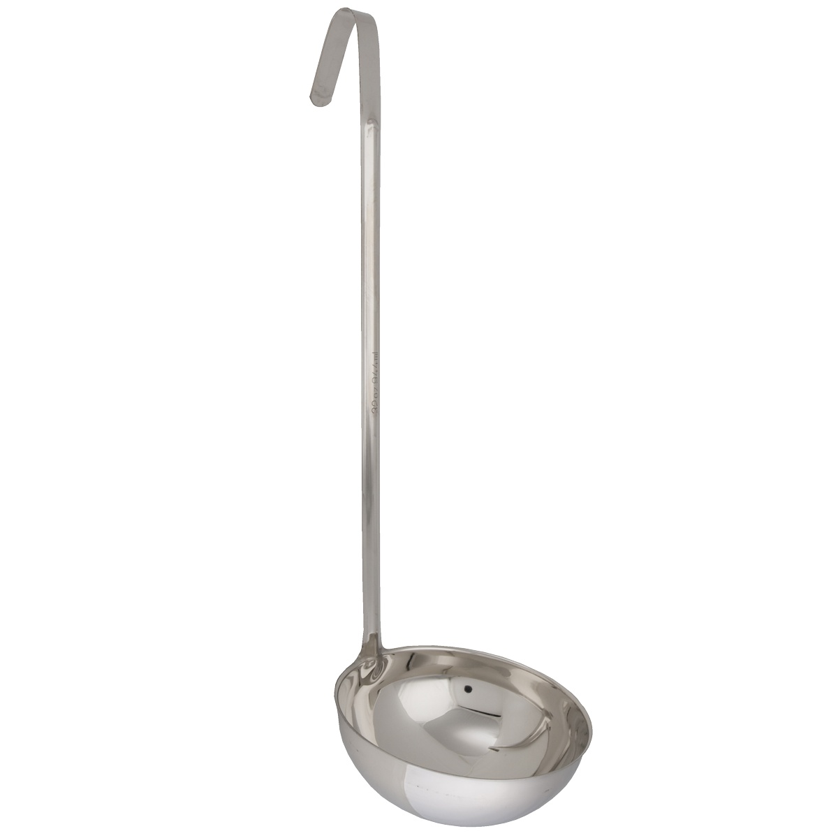 Libertyware OPL32 32 oz one-piece stainless steel ladle with hooked handle