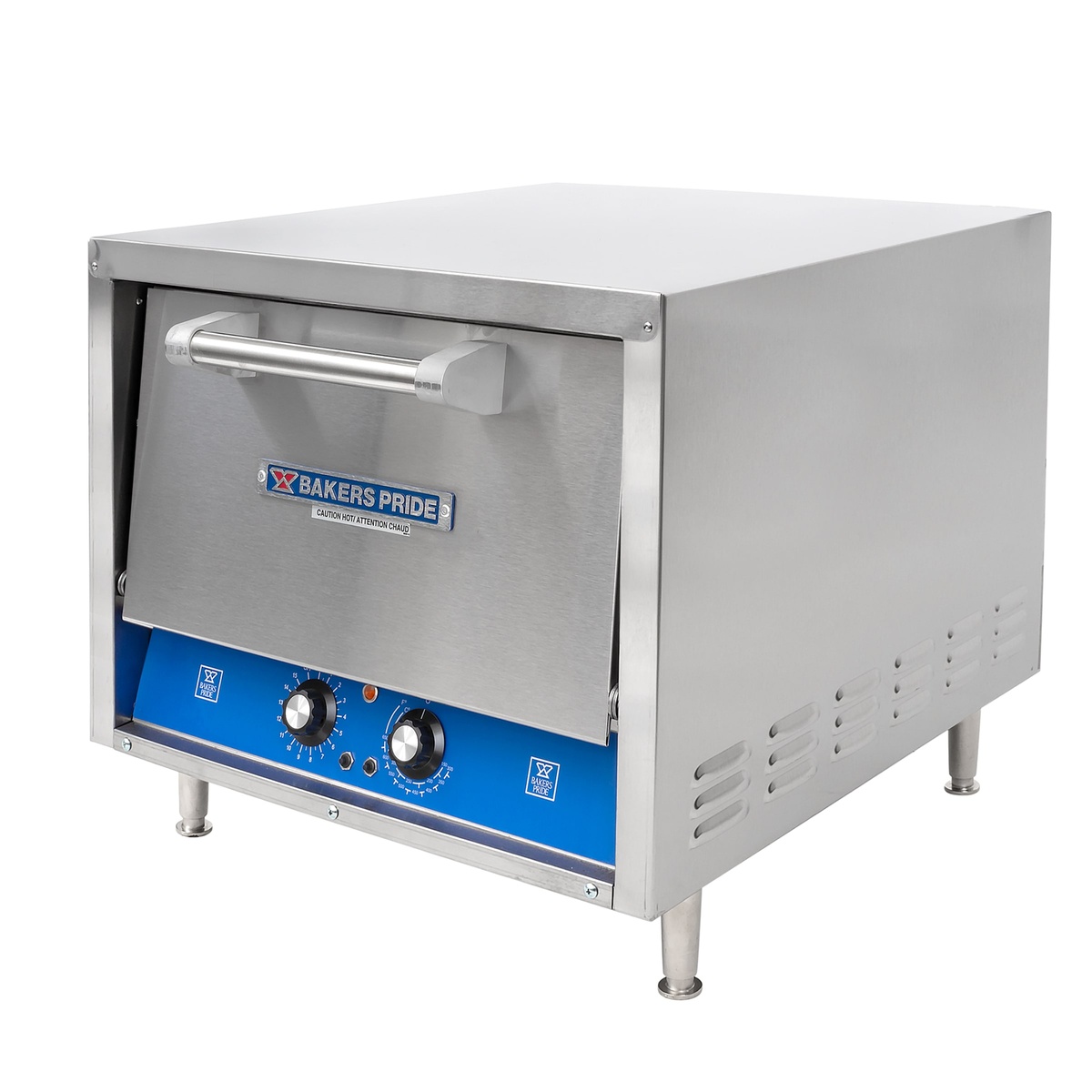 Bakers Pride P18S countertop oven closed with front door and control knobs