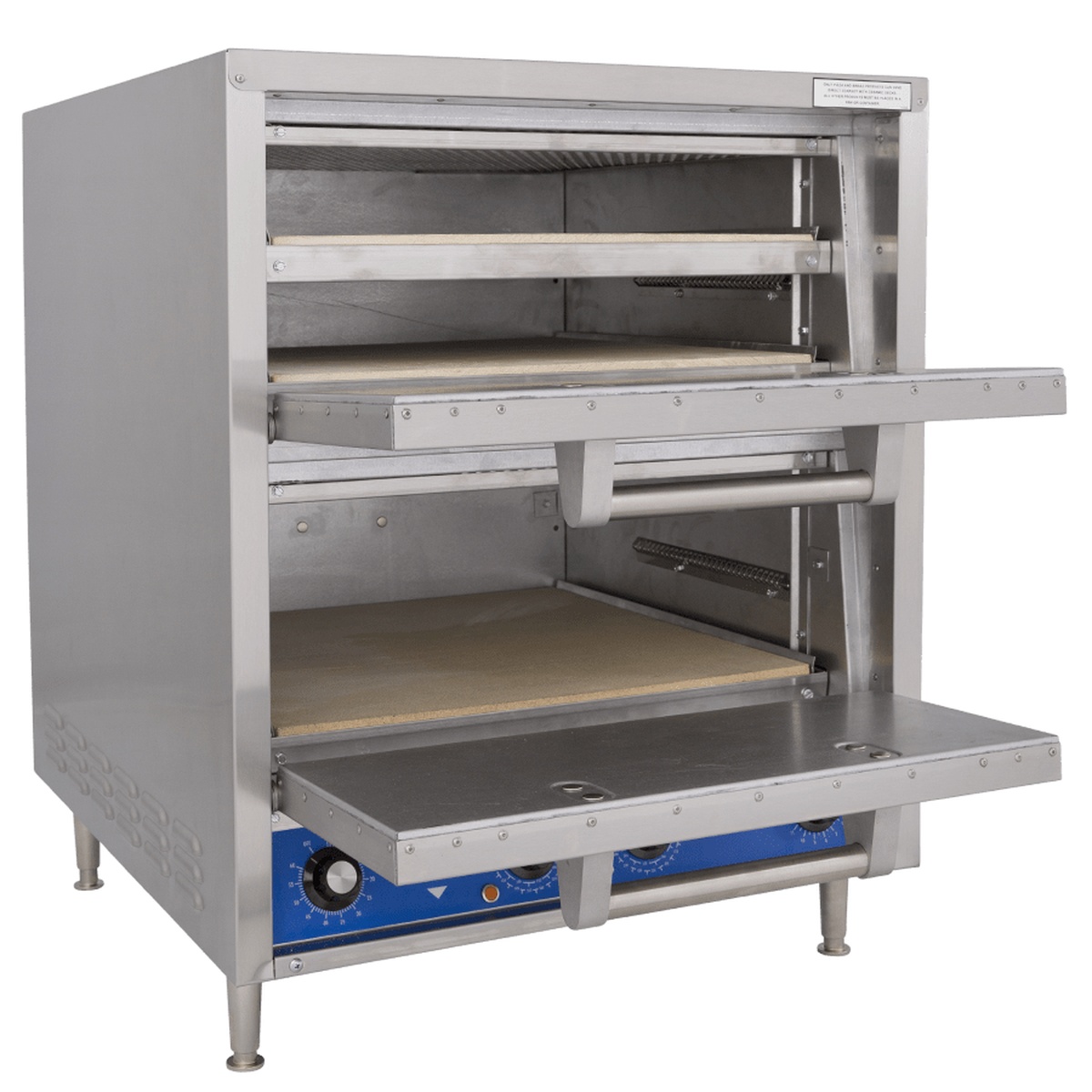 Bakers Pride P46-BL countertop brick-lined electric combination baking oven with three hearth decks