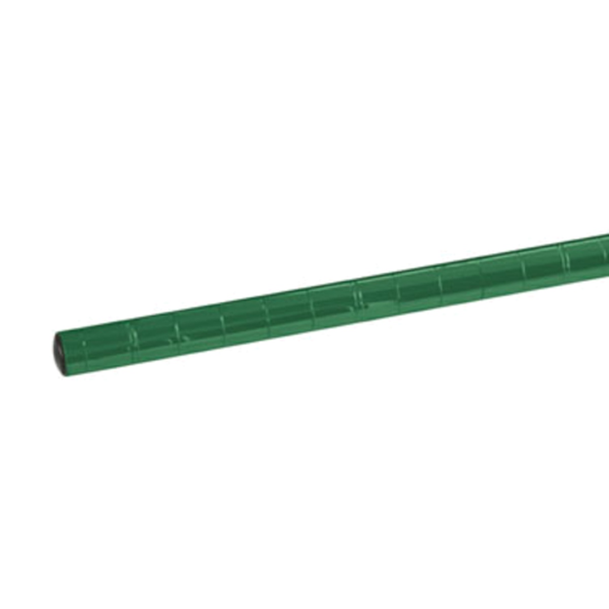 86-inch green epoxy-coated wire shelving post with ridged surface