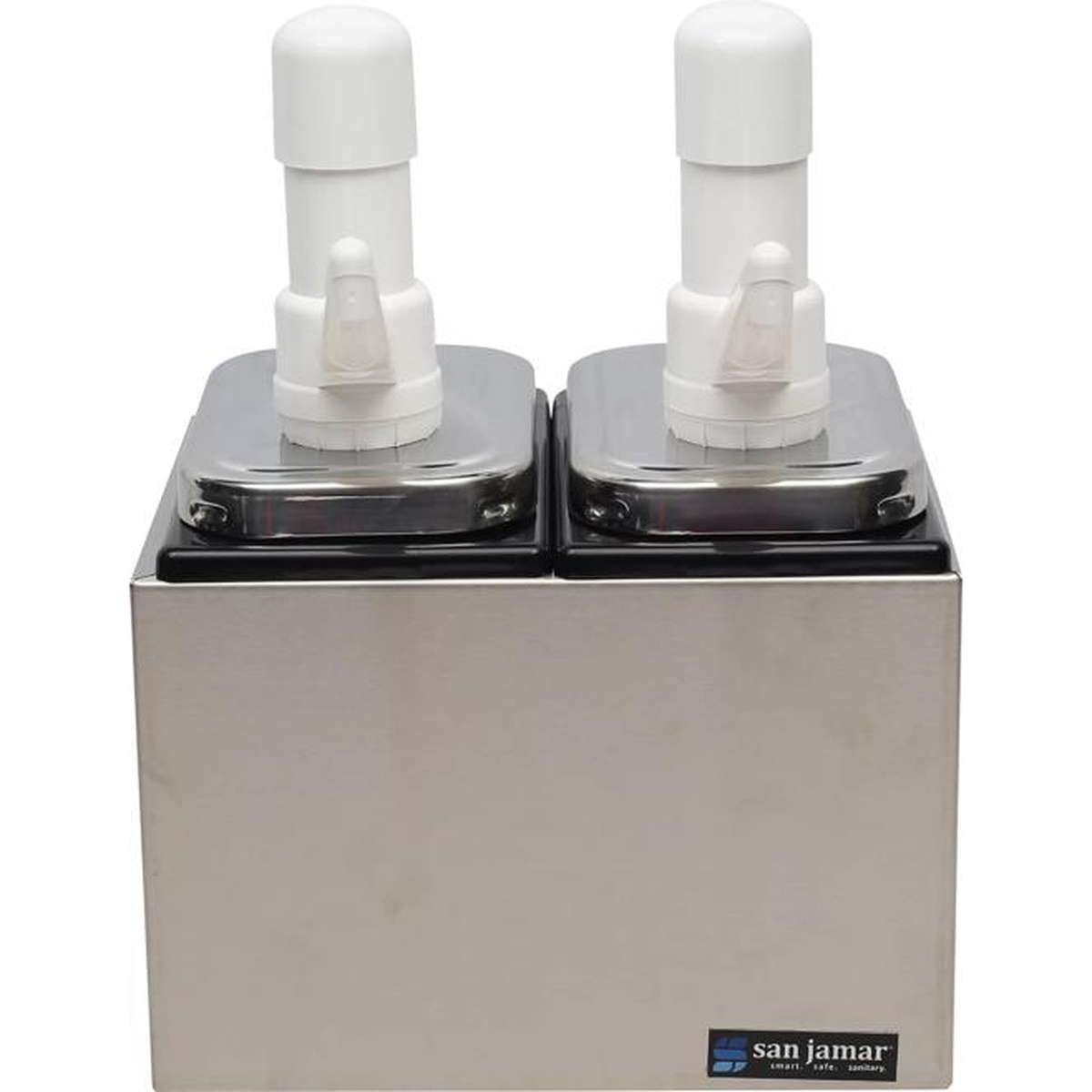 Front view of the San Jamar P9712 condiment dispenser
