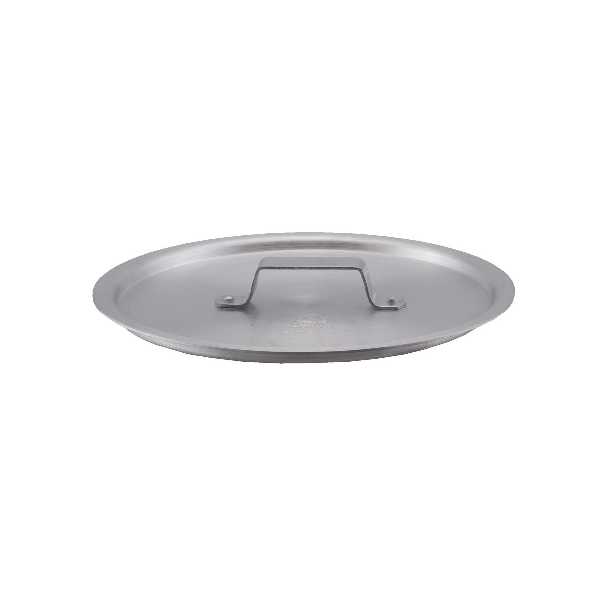 Libertyware PANC3 flat aluminum sauce pan cover with center handle, top view