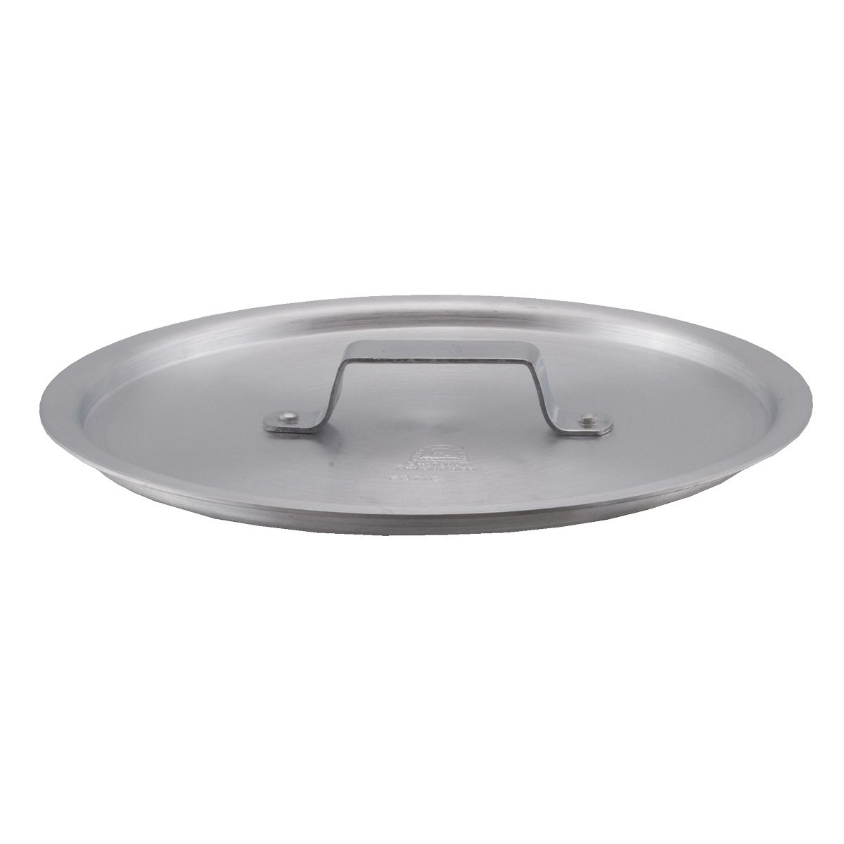 Libertyware PANC8 12-inch aluminum sauce pan cover with riveted handle, shown from a slight angle against white background