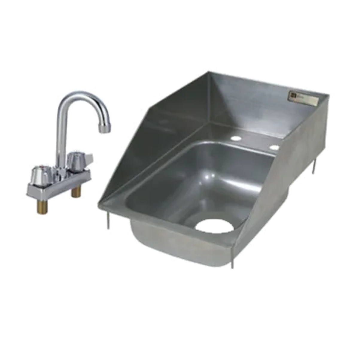 John Boos Pro-Bowl drop-in sink with stainless steel bowl and included economy gooseneck faucet