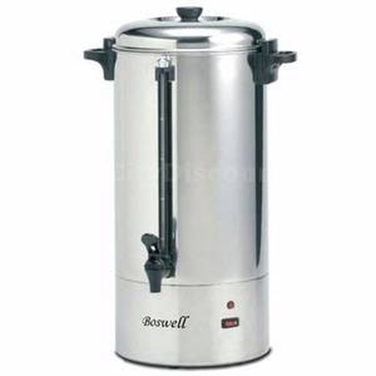 Boswell PC188C stainless steel 60-cup coffee percolator with locking lid and front spigot