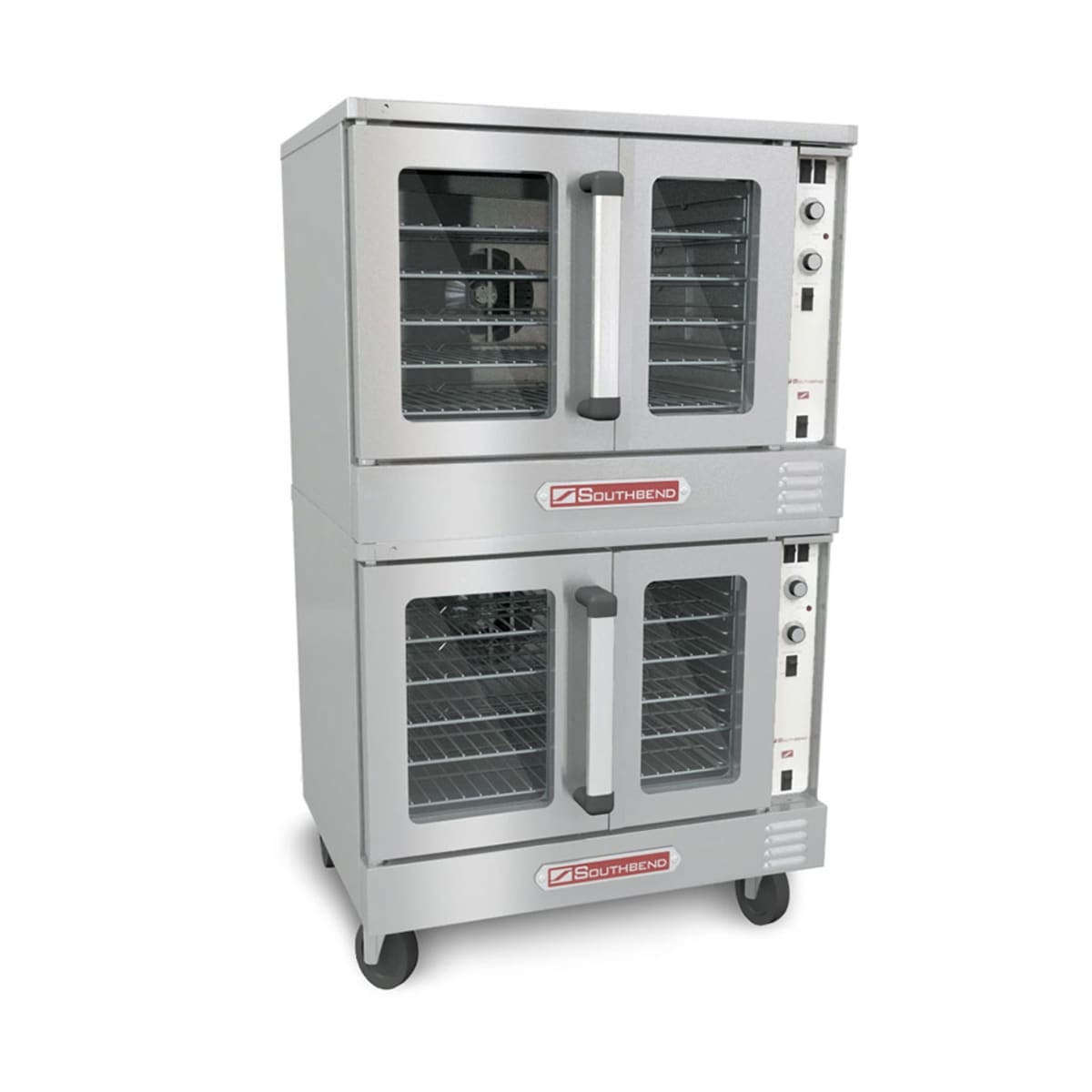Southbend double-deck full-size gas convection oven with dependent glass doors