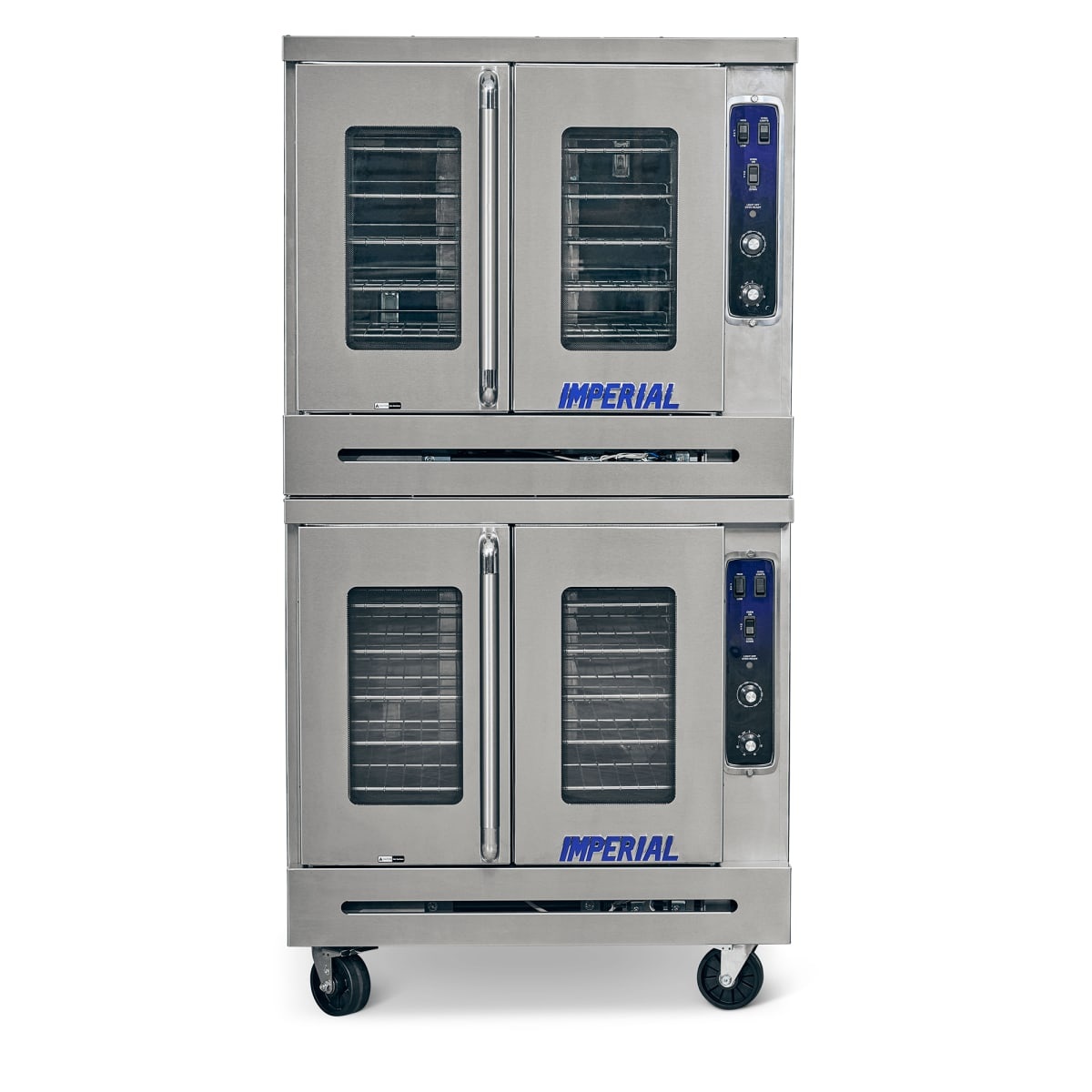 Imperial PCVE-2 double deck electric convection oven front view with viewing windows