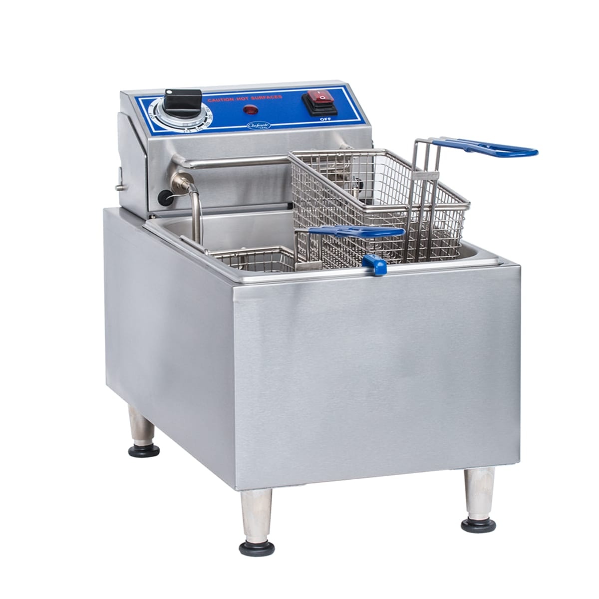 Globe PF10E countertop electric fryer with two fry baskets