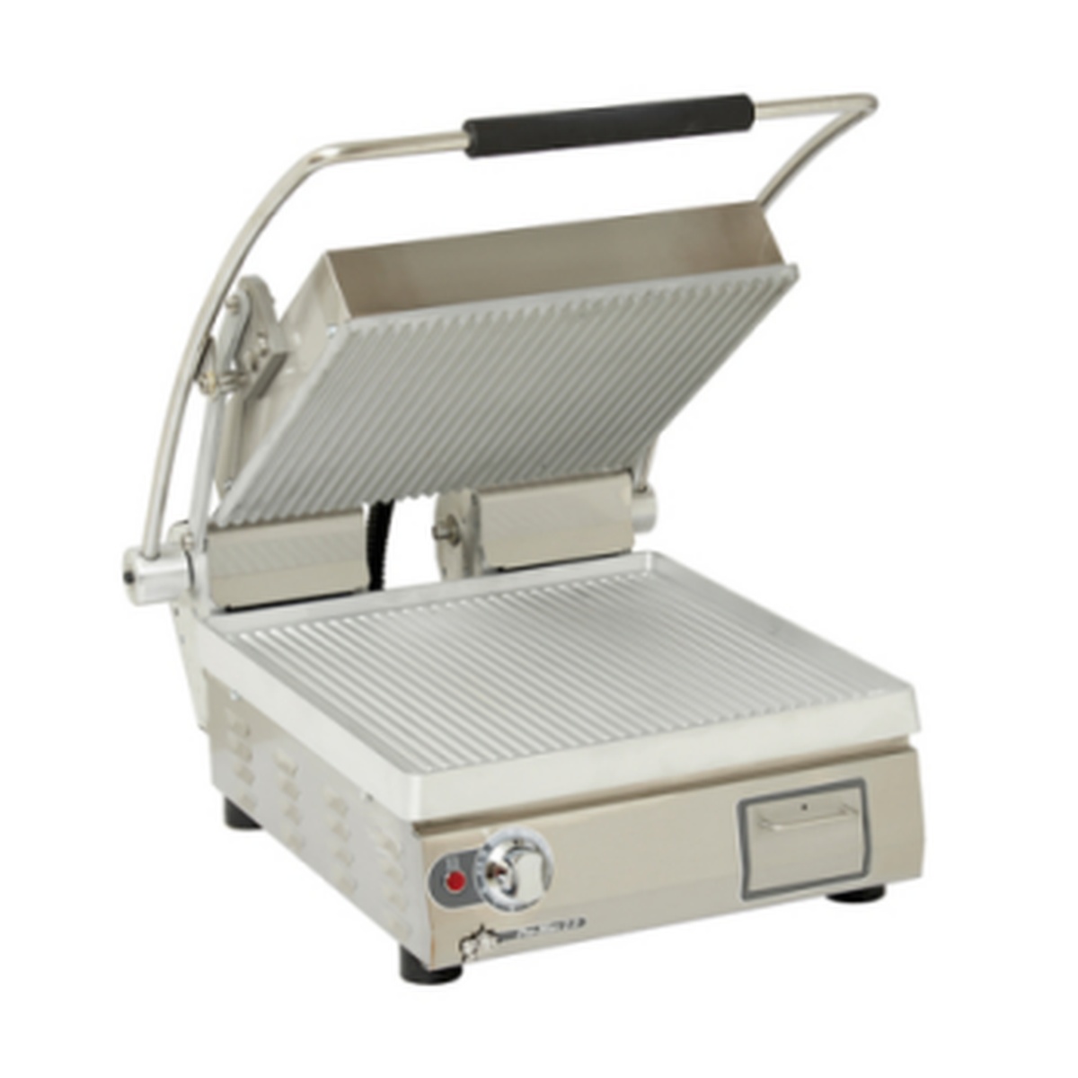 Star Pro-Max 2.0 style panini grill shown open with a wide top platen