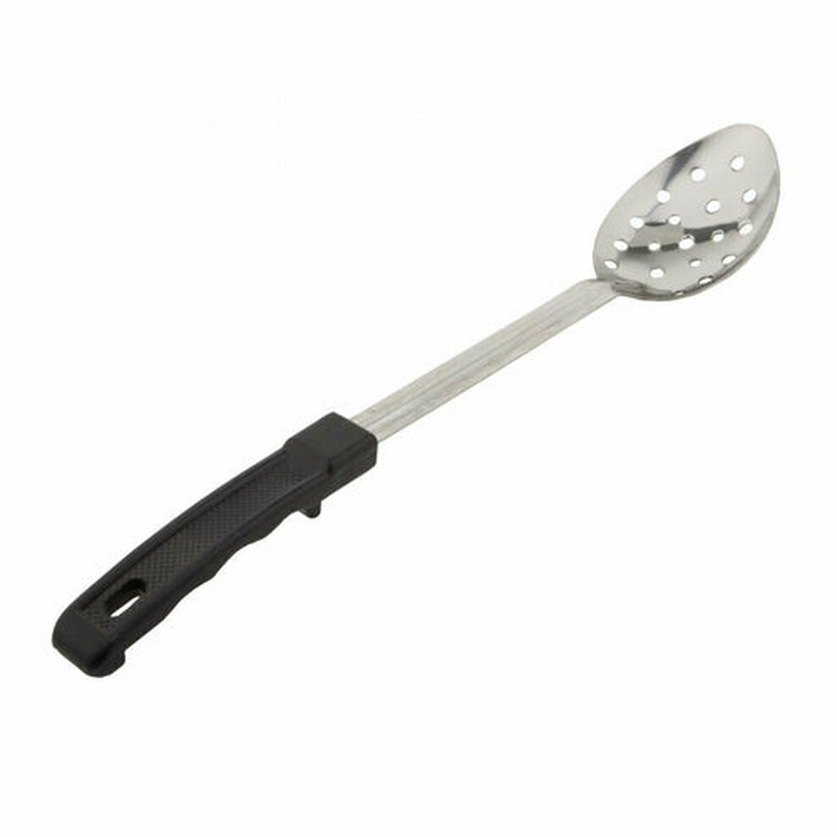 Libertyware PHS15P 15-inch perforated stainless steel basting spoon with black plastic insulated handle