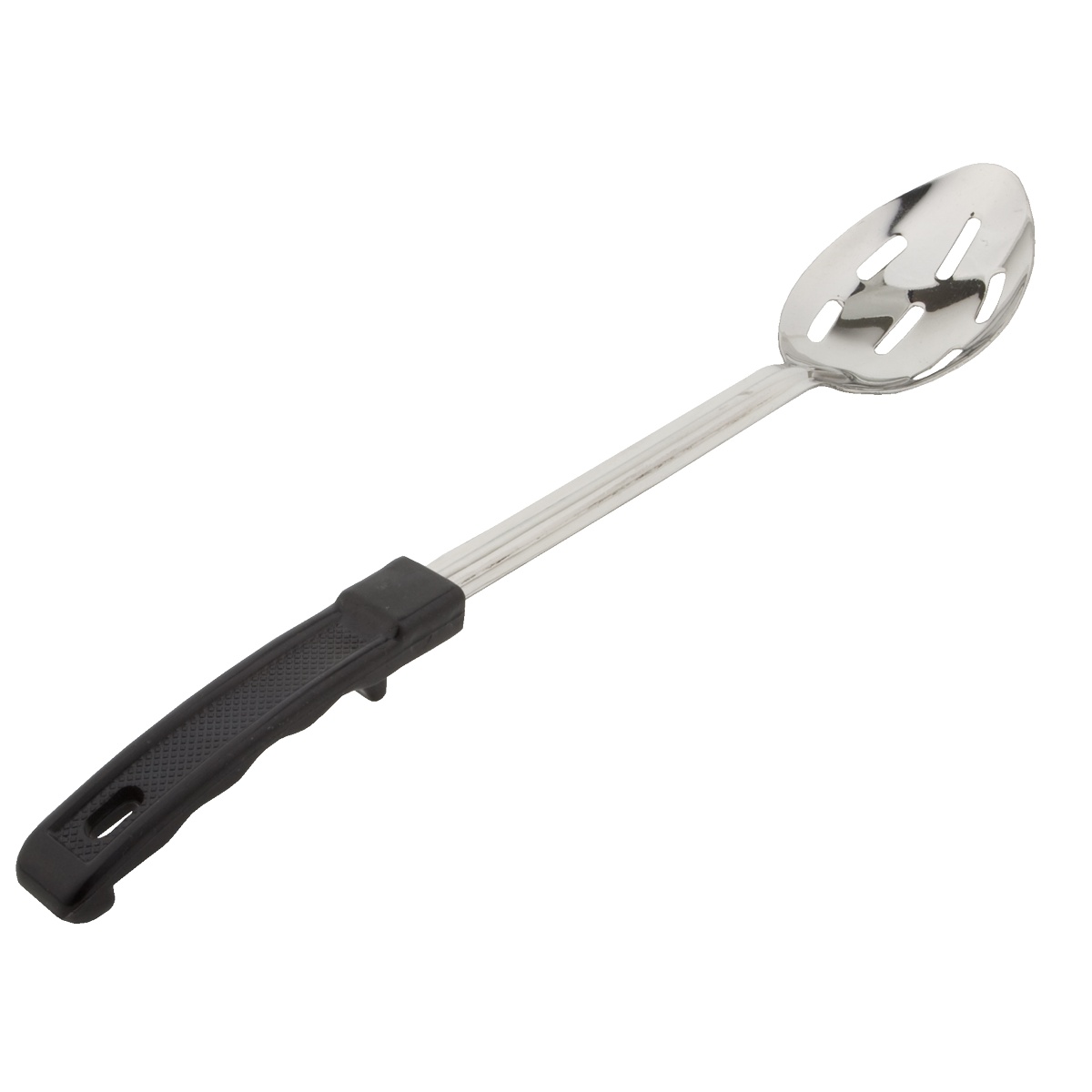 Libertyware PHS15S 15-inch slotted basting spoon with black plastic handle and stainless steel bowl