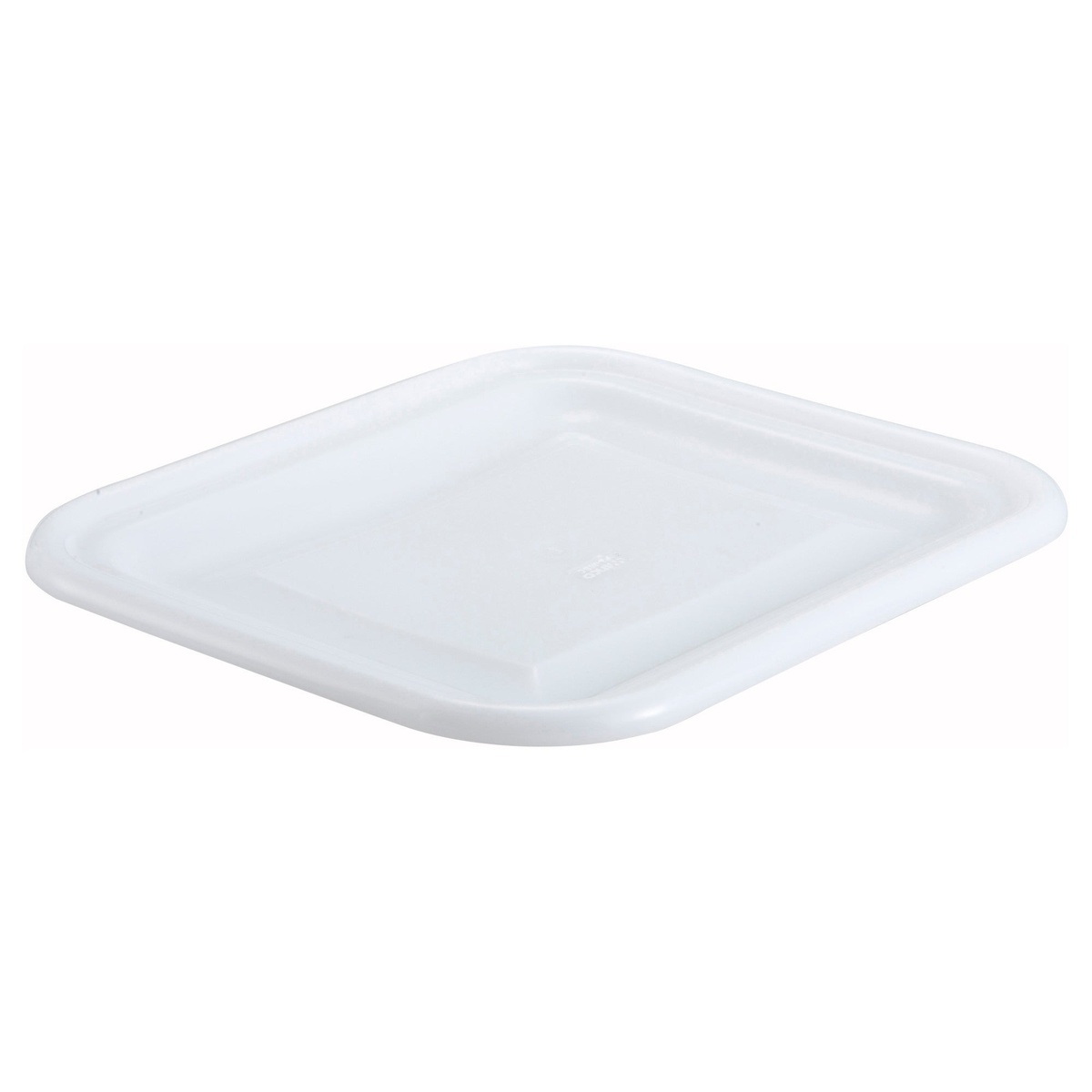 Winco PL-MBC white polypropylene mini bin cover shown alone on white background