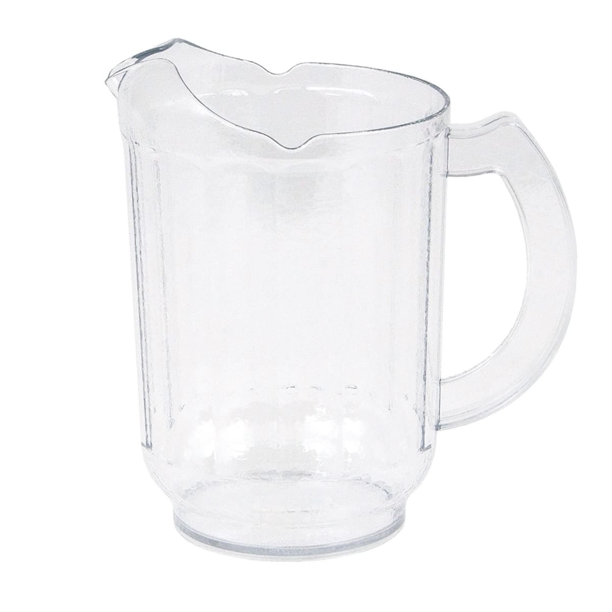 Cambro PL60CW135 clear 60 oz polycarbonate pitcher with ergonomic handle and ice-control contoured lip