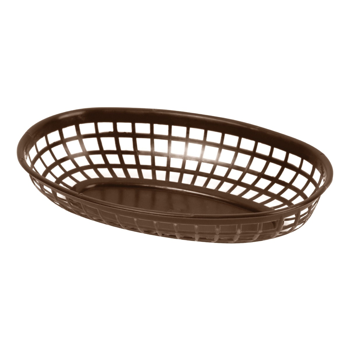 Thunder Group PLBK1034B brown oblong polypropylene fast food basket