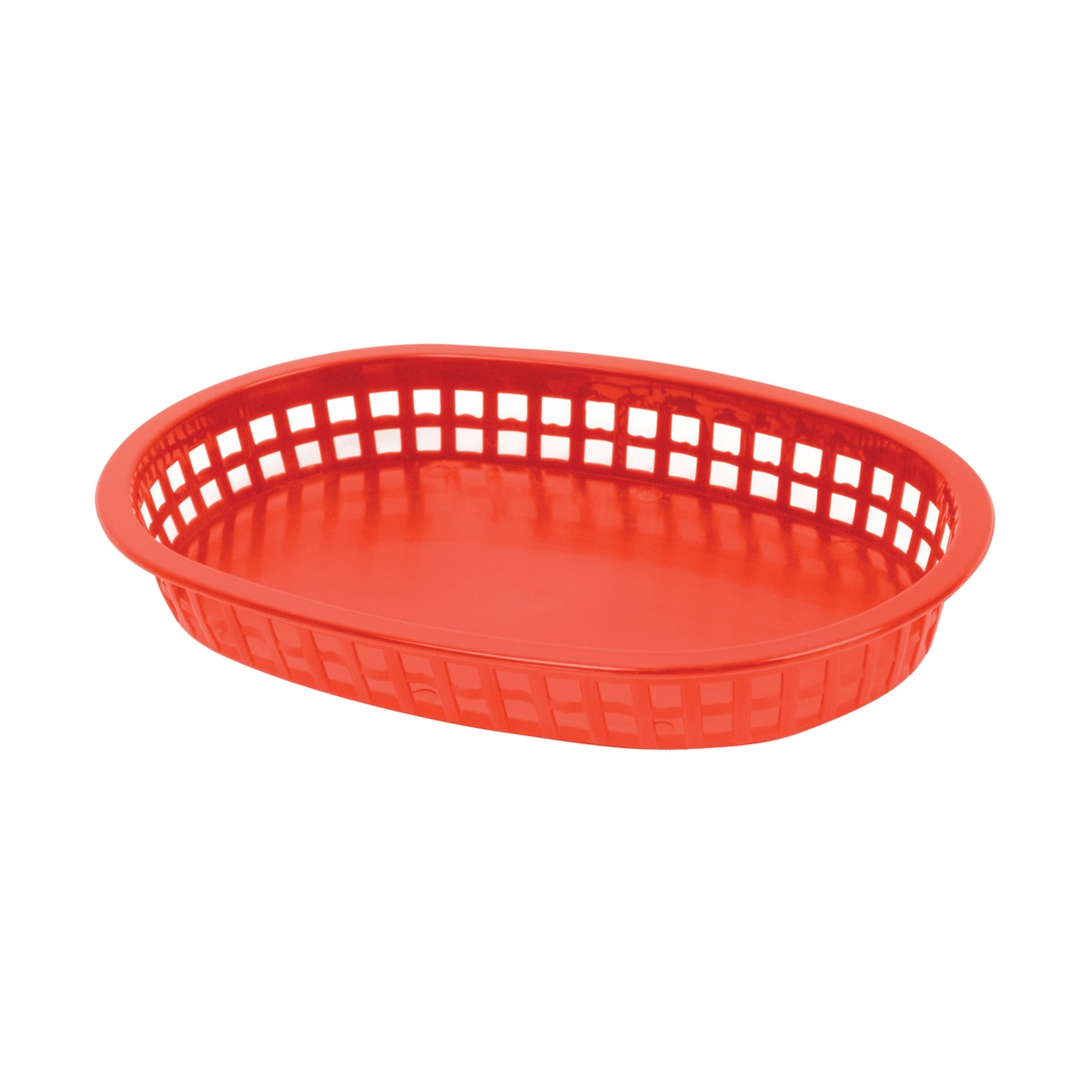Thunder Group PLBK1034R red oblong polypropylene fast food basket, 10-3/4 inch