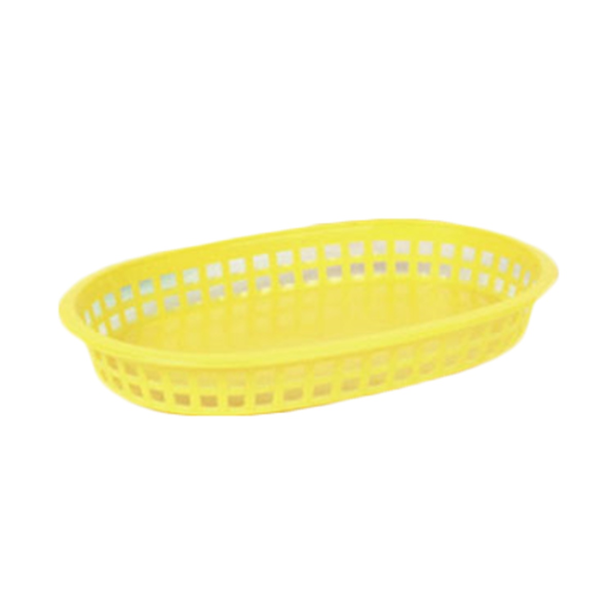 Thunder Group PLBK1034Y yellow oblong polypropylene fast food basket