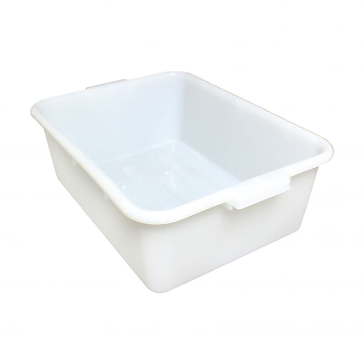 Thunder Group PLBT007W white HDPE bus tub with integrated side handles