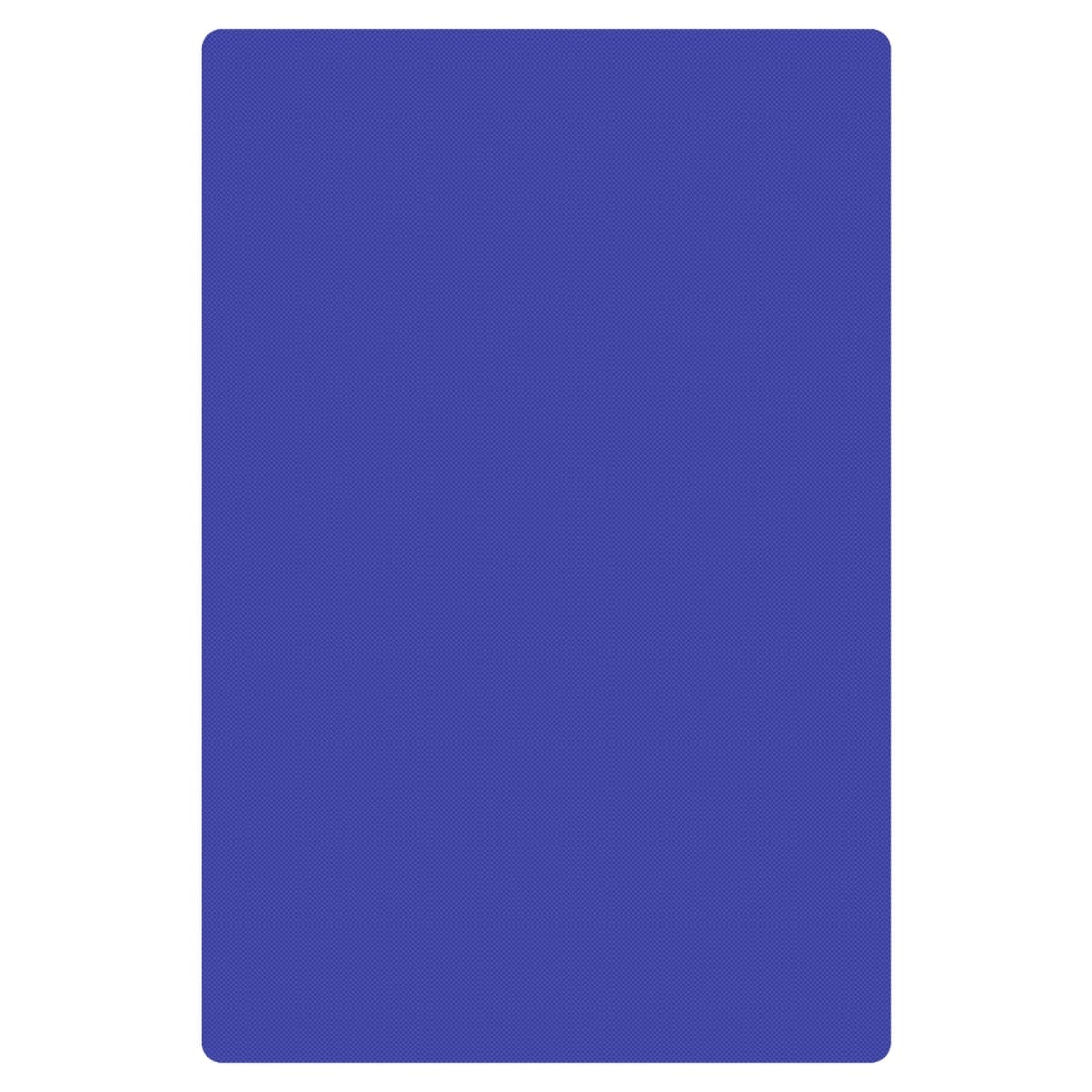 Thunder Group PLCB181205BU blue polyethylene cutting board, 12 x 18 x 0.5 inch, top view on white background