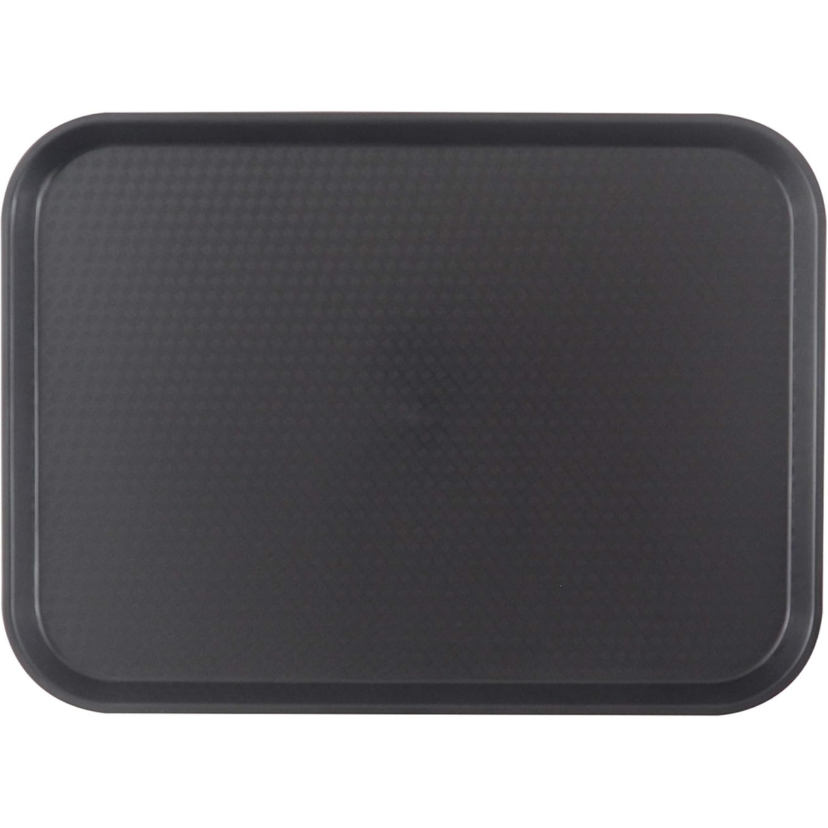Thunder Group PLFFT1014BK black rectangular fast food tray, top-down view showing textured surface