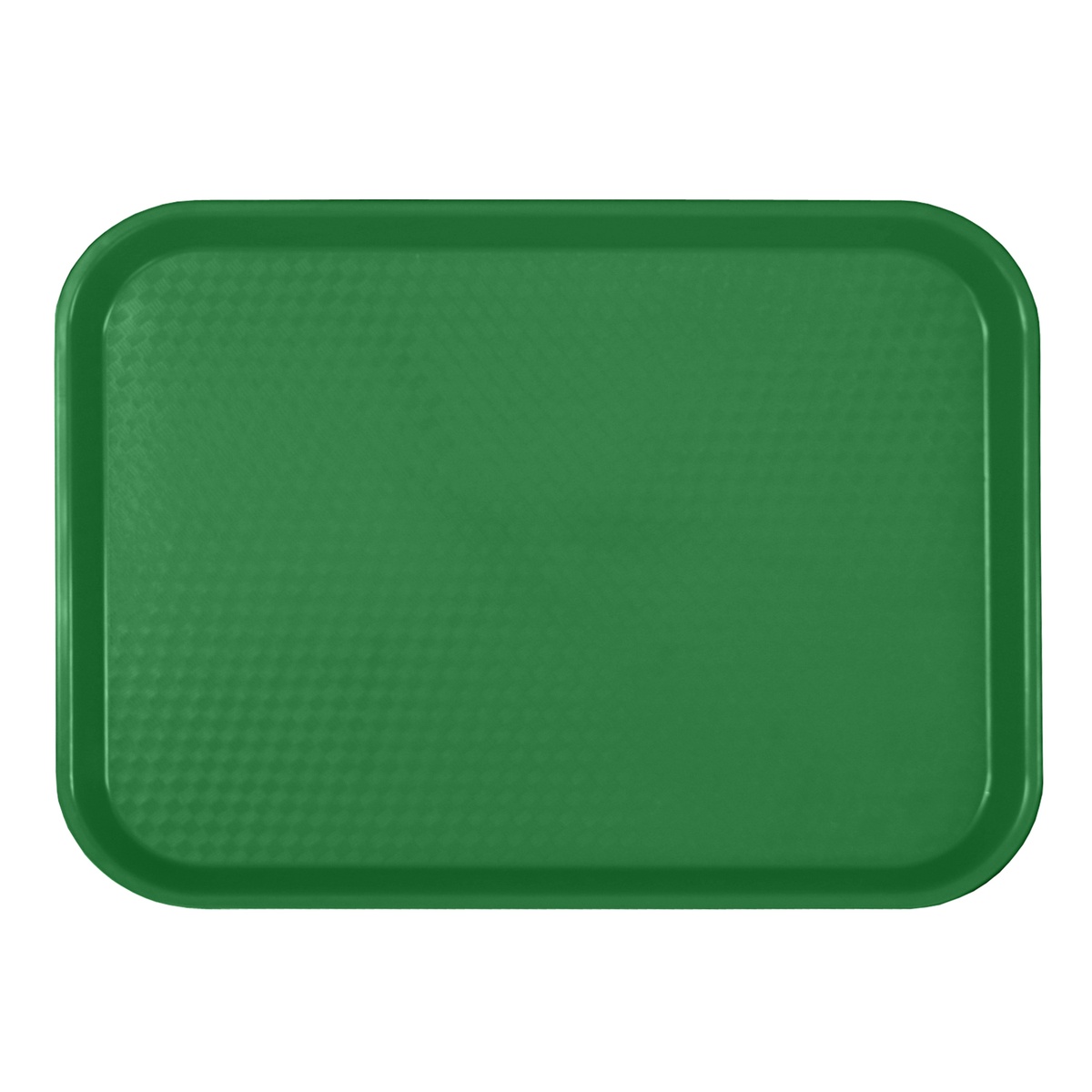 Thunder Group PLFFT1014GR green rectangular polypropylene fast food tray with textured surface